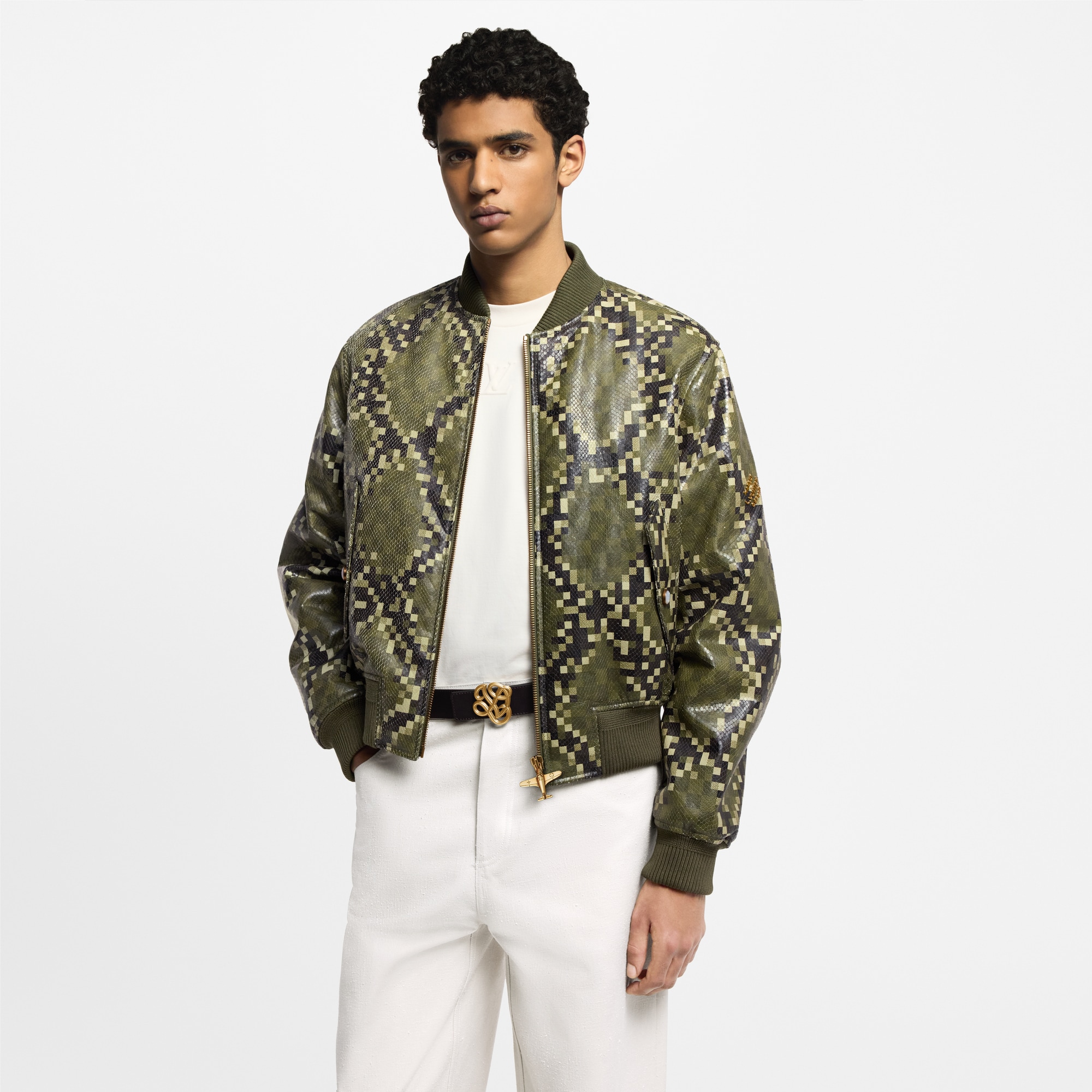 Bomber in pelle con motivo grafico  Uomo Abbigliamento Capispalla e Cappotti | LOUIS VUITTON (Zoom prodotto)