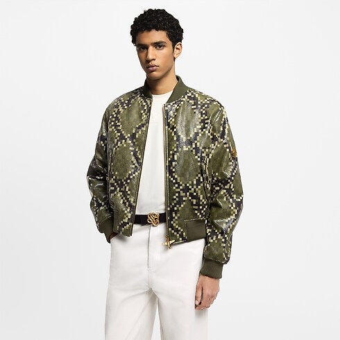 Bomber in pelle con motivo grafico Uomo Abbigliamento Capispalla e Cappotti | LOUIS VUITTON (Zoom prodotto)
