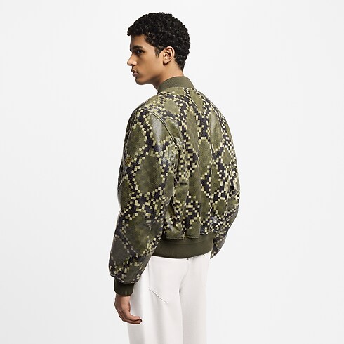 Bomber in pelle con motivo grafico Uomo Abbigliamento Capispalla e Cappotti | LOUIS VUITTON (Zoom prodotto)