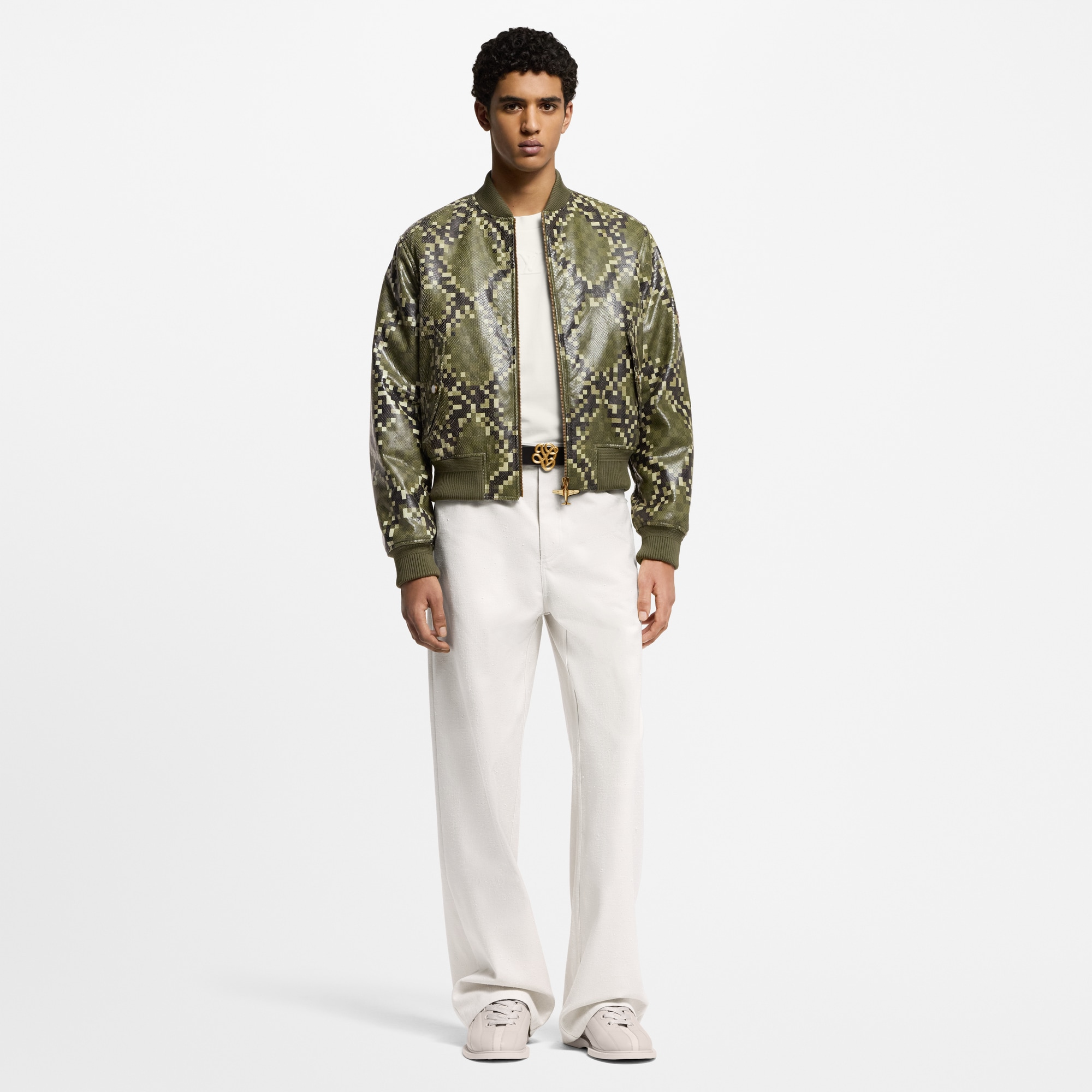 Bomber in pelle con motivo grafico  Uomo Abbigliamento Capispalla e Cappotti | LOUIS VUITTON (Zoom prodotto)