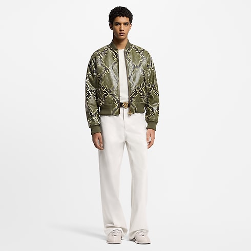 Bomber in pelle con motivo grafico Uomo Abbigliamento Capispalla e Cappotti | LOUIS VUITTON (Zoom prodotto)
