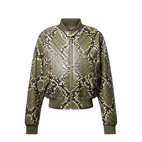 Bomber in pelle con motivo grafico Uomo Abbigliamento Capispalla e Cappotti | LOUIS VUITTON (Zoom prodotto)