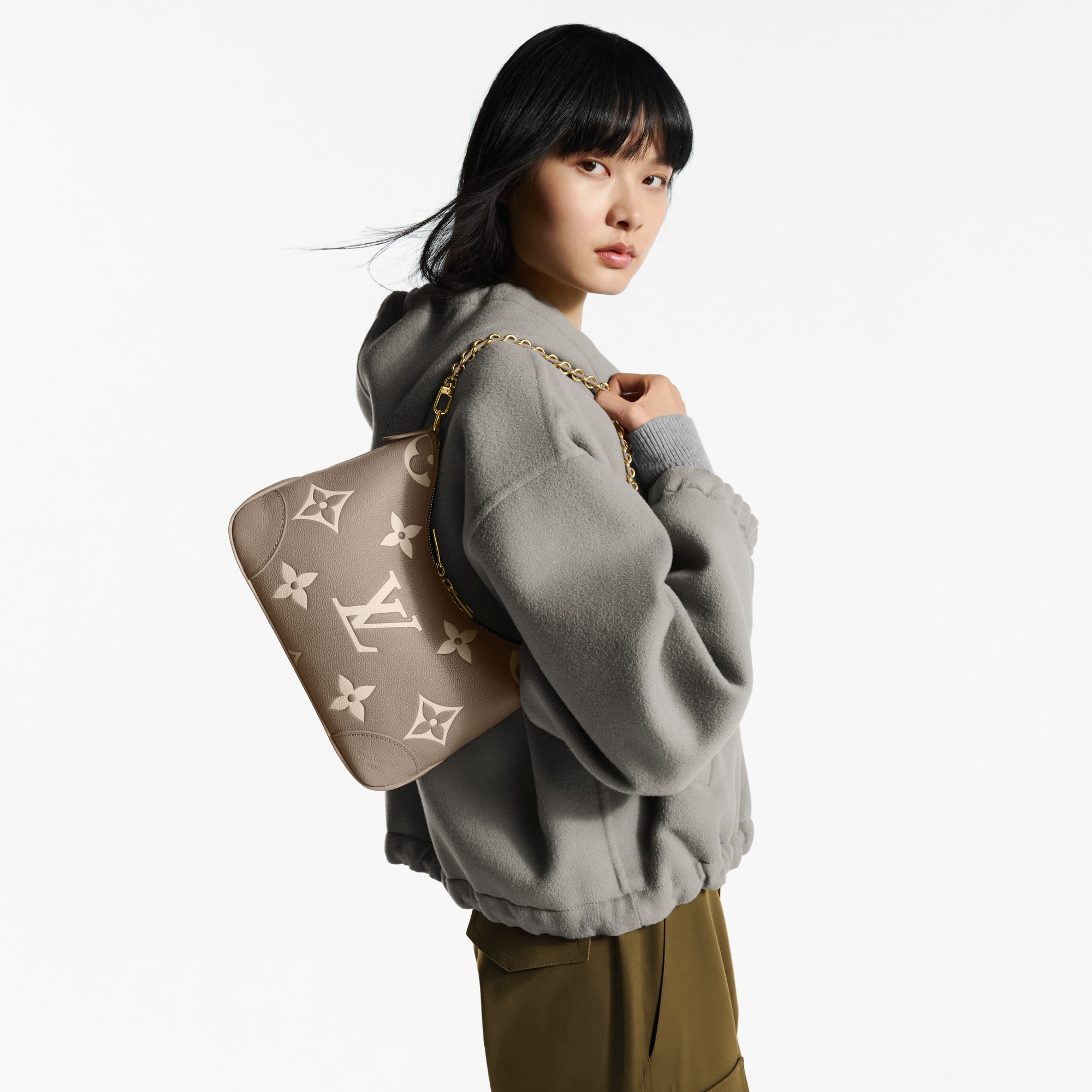 Borsa Boulogne PM Pelle Empreinte Monogram Bicolor Donna Borse da Donna Borse da donna | LOUIS VUITTON (Zoom prodotto)