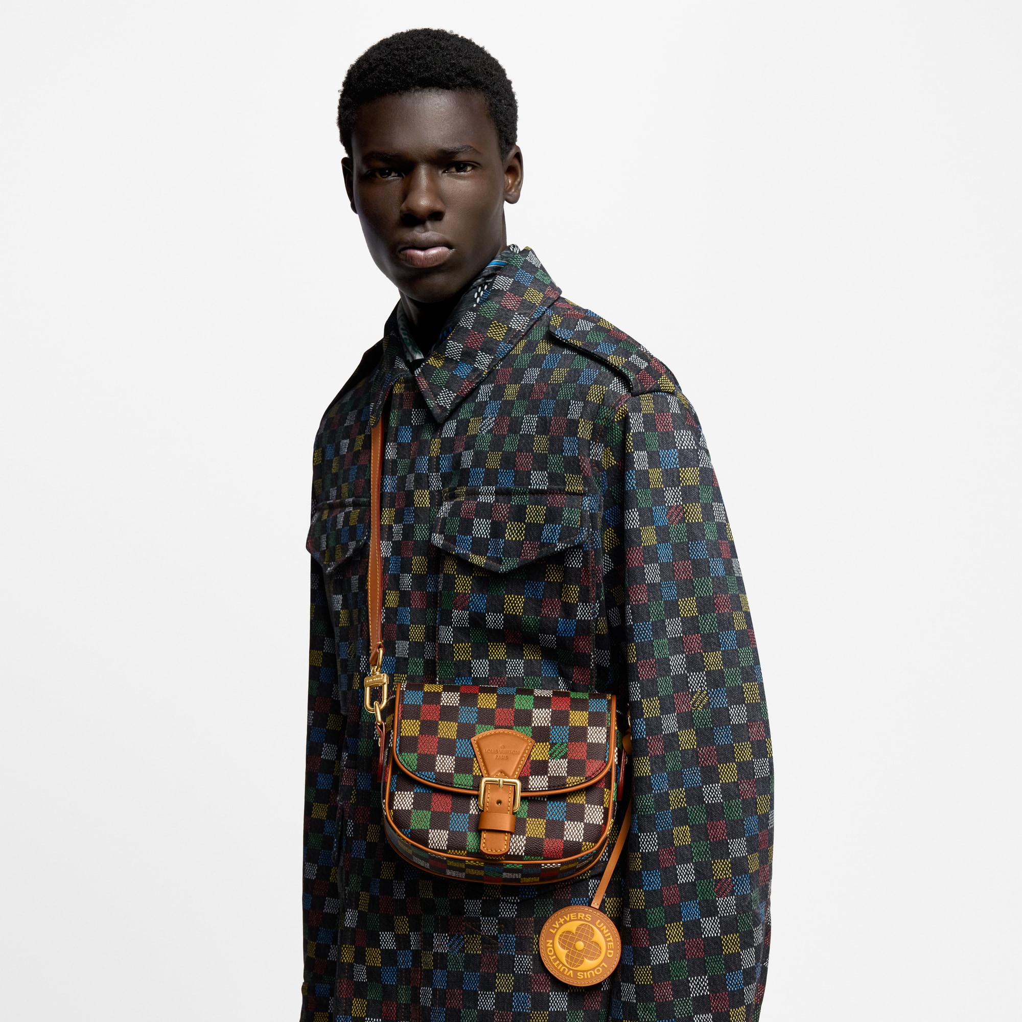 Borsa messenger Montsouris PM Tela Damier Ébène Borse e Piccola Pelletteria Borse da Uomo Novità | LOUIS VUITTON (Zoom prodotto)