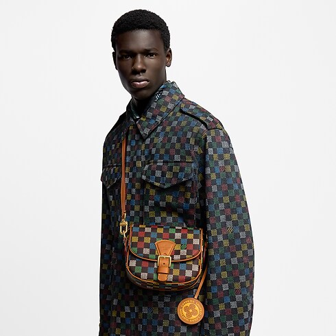 Borsa messenger Montsouris PM Tela Damier Ébène Borse e Piccola Pelletteria Borse da Uomo Novità | LOUIS VUITTON (Zoom prodotto)