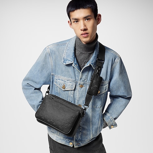 Borsa messenger Trio Pelletteria Monogram Shadow Uomo Borse da Uomo Tutte le collezioni | LOUIS VUITTON (Zoom prodotto)
