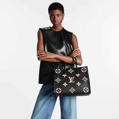 Borsa OnTheGo MM Pelle Empreinte Monogram Bicolor Donna Borse da Donna Tutte le collezioni | LOUIS VUITTON (Zoom prodotto)