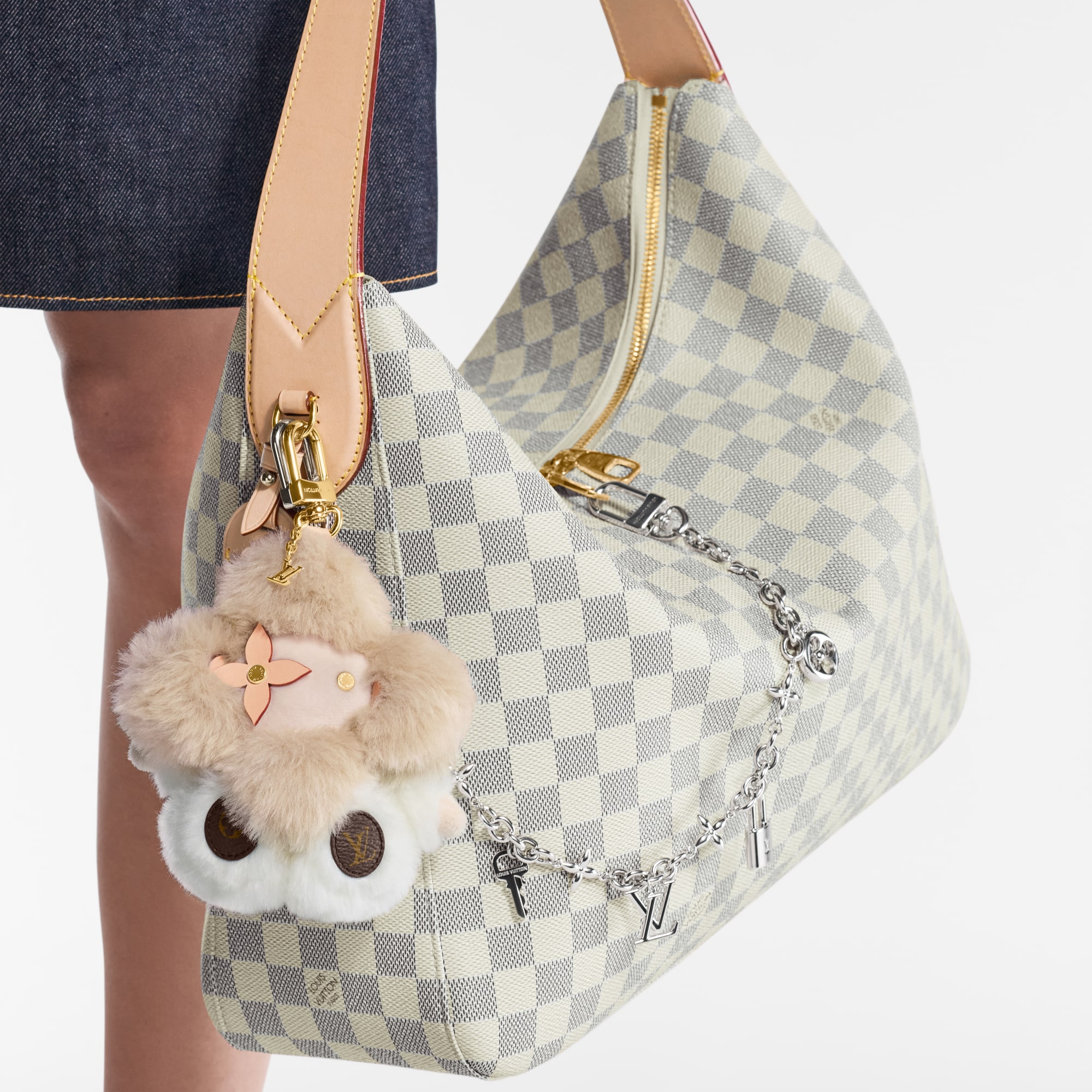 Borsa Slouchy MM Tela Damier Azur Borse e Piccola Pelletteria Borse da Donna Novità | LOUIS VUITTON (Zoom prodotto)