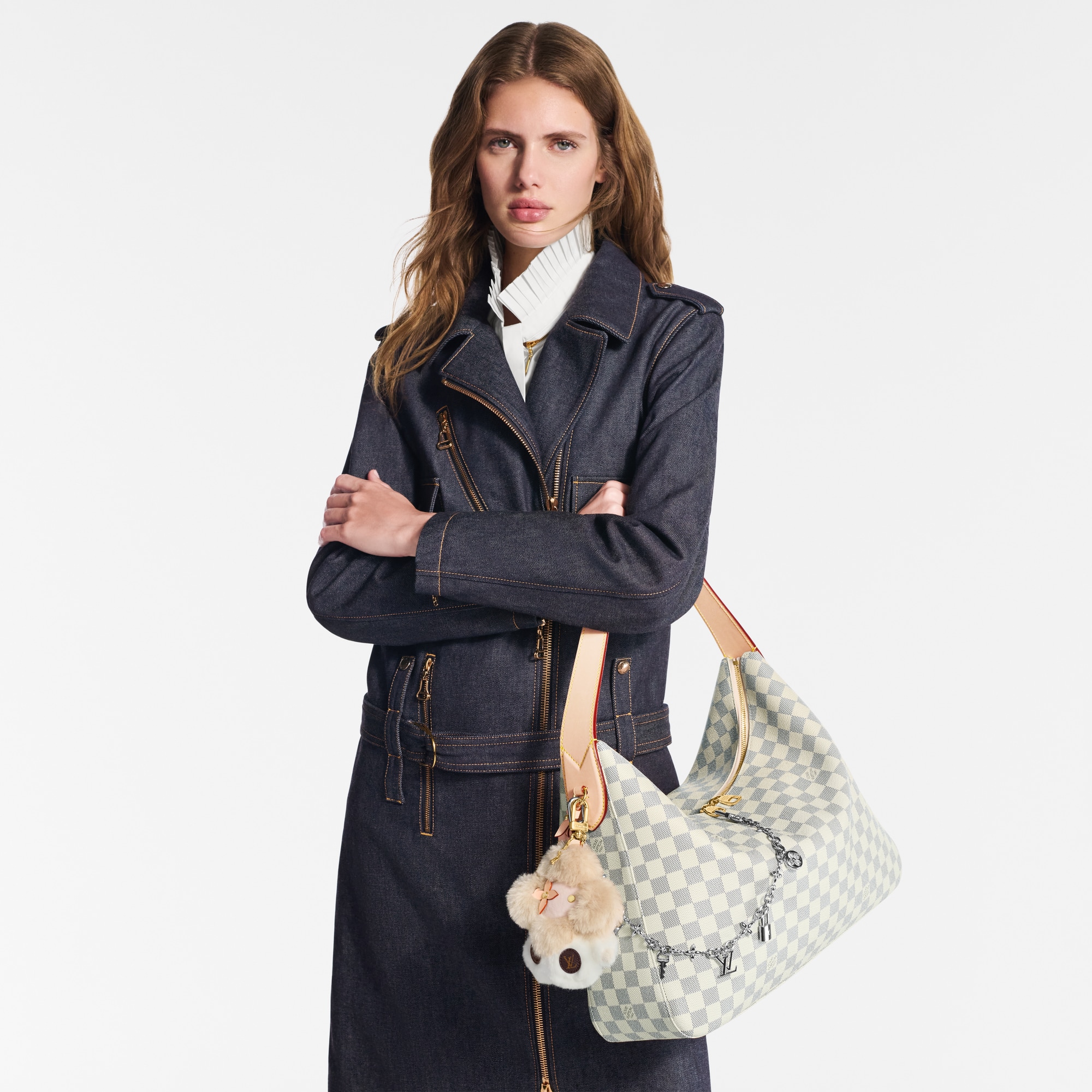 Borsa Slouchy MM Tela Damier Azur Borse e Piccola Pelletteria Borse da Donna Novità | LOUIS VUITTON (Zoom prodotto)