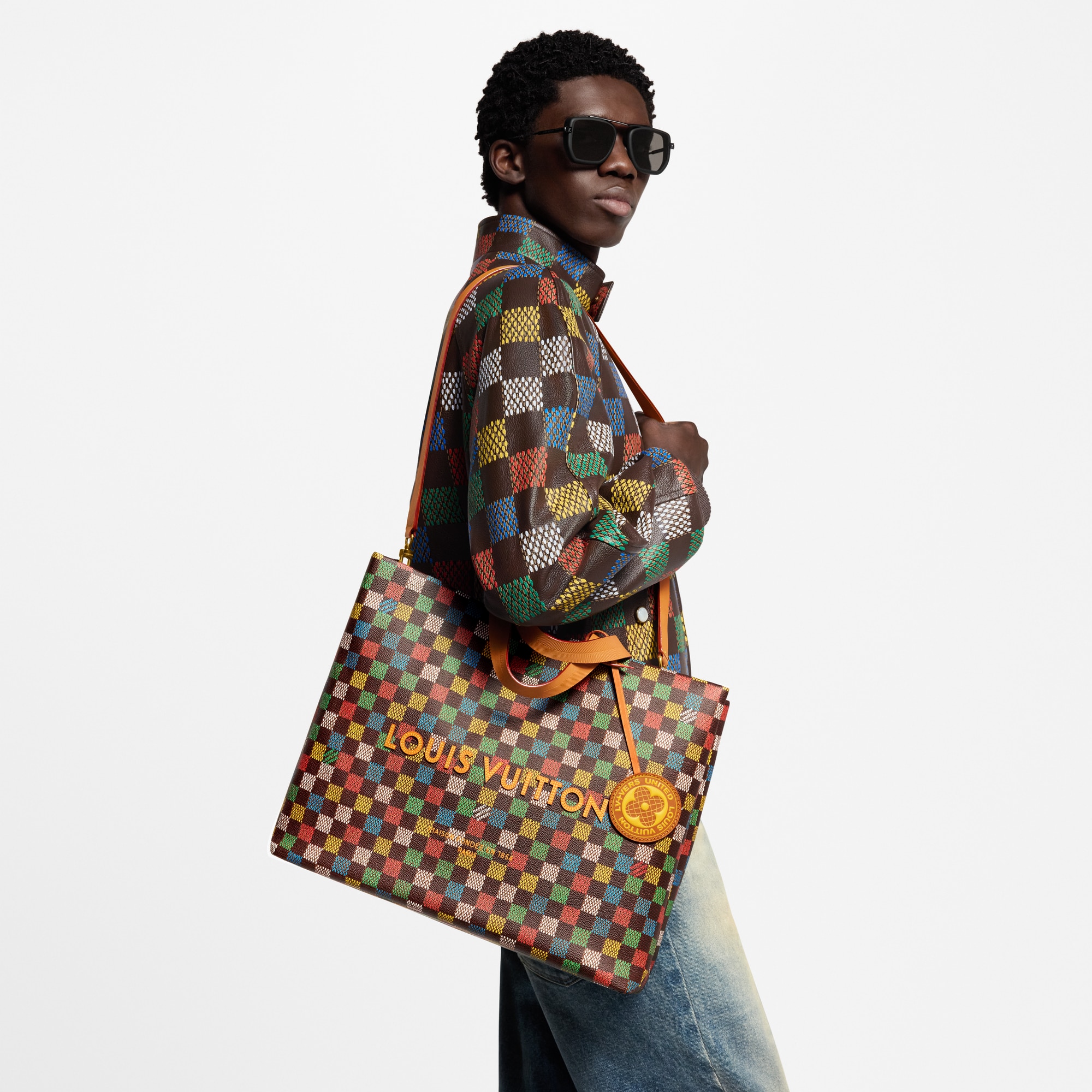 Borsa tote Shopper MM Tela Damier Ébène Borse e Piccola Pelletteria Borse da Uomo Novità | LOUIS VUITTON (Zoom prodotto)