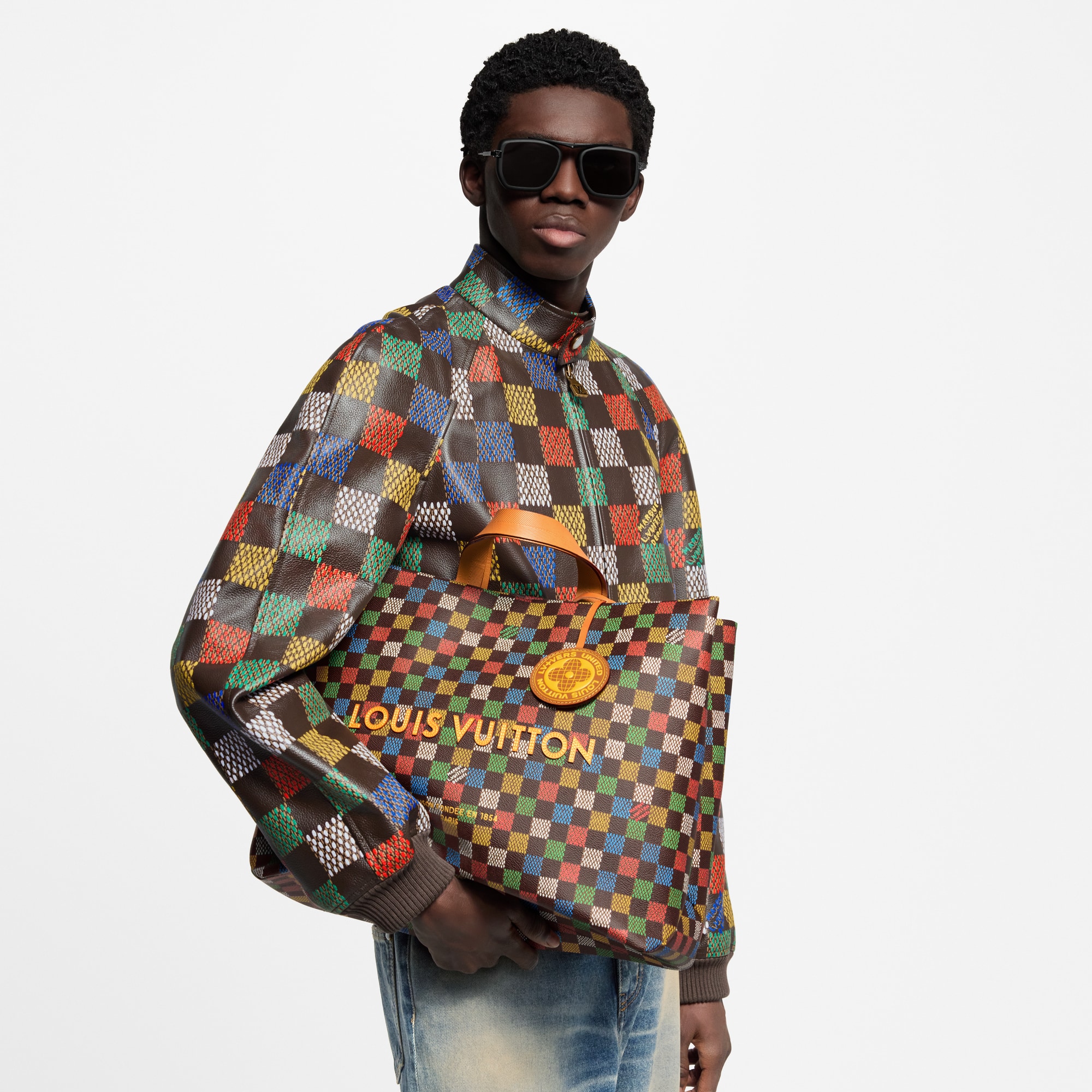 Borsa tote Shopper MM Tela Damier Ébène Borse e Piccola Pelletteria Borse da Uomo Novità | LOUIS VUITTON (Zoom prodotto)