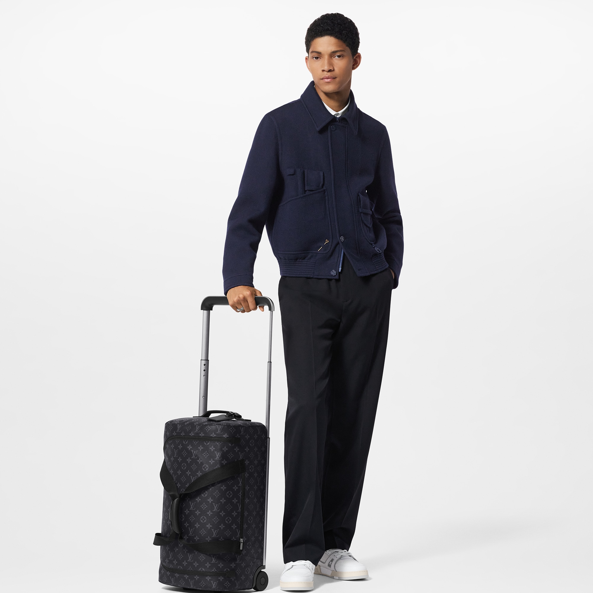 Borsone Horizon Soft Duffle 55 Tela Monogram Eclipse Uomo Viaggio Valigie con Rotelle | LOUIS VUITTON (Zoom prodotto)
