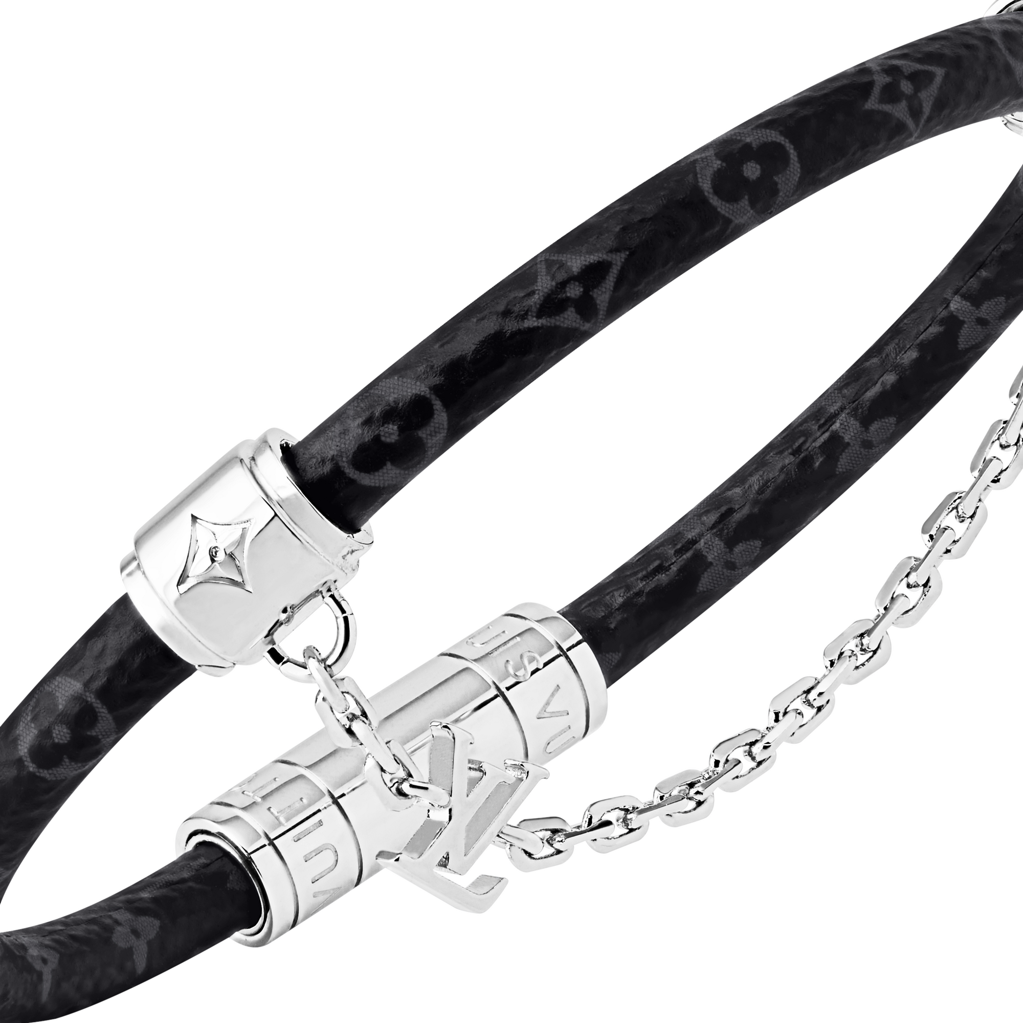 Bracciale Chain It Tela Monogram Eclipse Uomo Fashion Bijoux Bracciali | LOUIS VUITTON (Zoom prodotto)