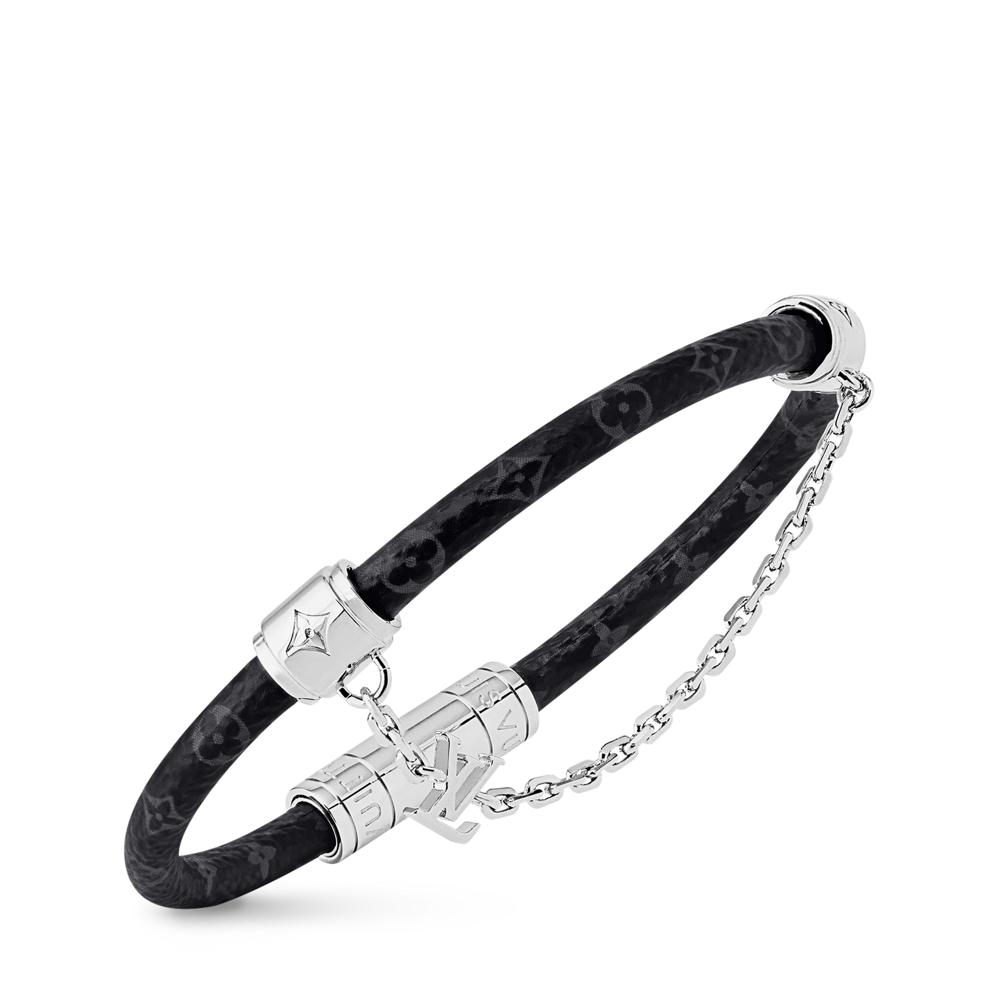 Bracciale Chain It Tela Monogram Eclipse Uomo Fashion Bijoux Bracciali | LOUIS VUITTON (Zoom prodotto)