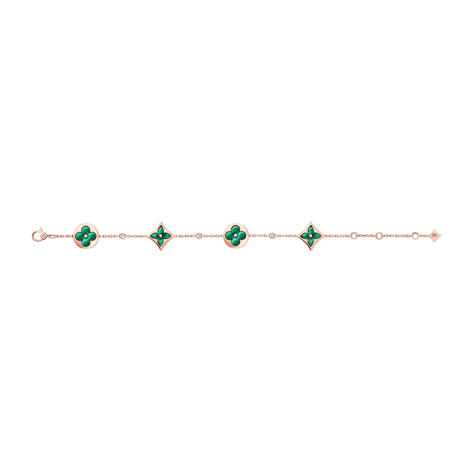 Bracciale Color Blossom BB con motivo multiplo, oro rosa, malachite e diamanti  Gioielli Categorie Tutta la Gioielleria | LOUIS VUITTON (Zoom prodotto)