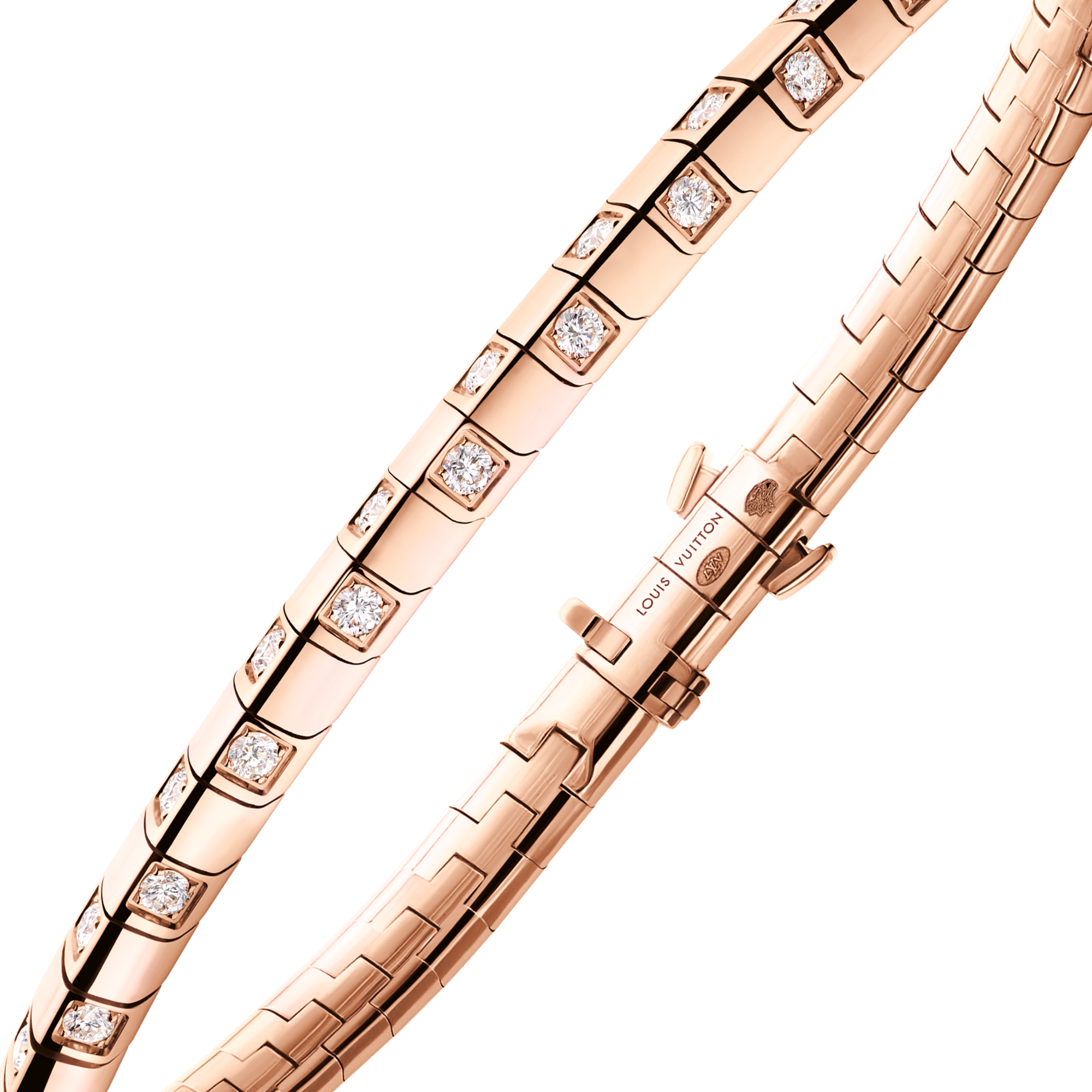 Bracciale corto Le Damier de Louis Vuitton, oro rosa e diamanti  Gioielli Categorie Bracciali | LOUIS VUITTON (Zoom prodotto)
