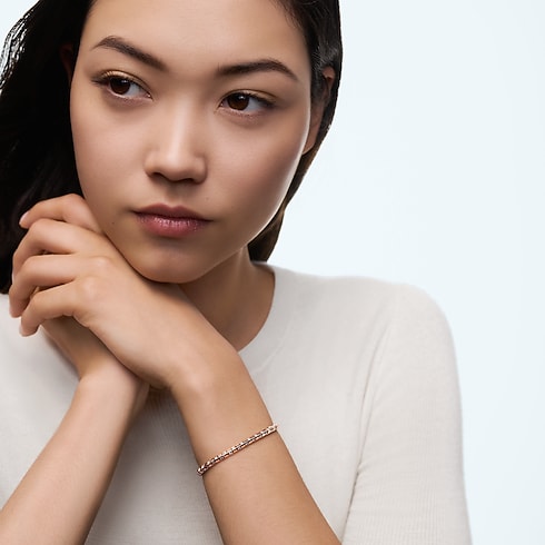 Bracciale corto Le Damier de Louis Vuitton, oro rosa e diamanti Gioielli Categorie Bracciali | LOUIS VUITTON (Zoom prodotto)