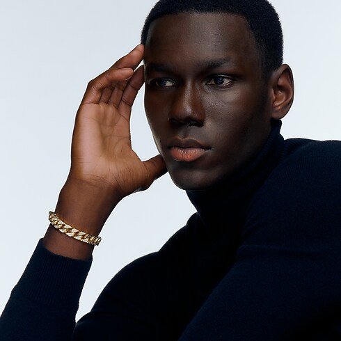 Bracciale Cuban Chain, oro giallo e diamanti Les Extraordinaires Gioielli Bracciali | LOUIS VUITTON (Zoom prodotto)