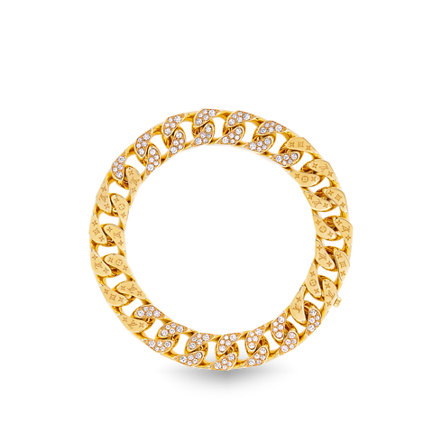 Bracciale Cuban Chain, oro giallo e diamanti Les Extraordinaires Gioielli Bracciali | LOUIS VUITTON (Zoom prodotto)