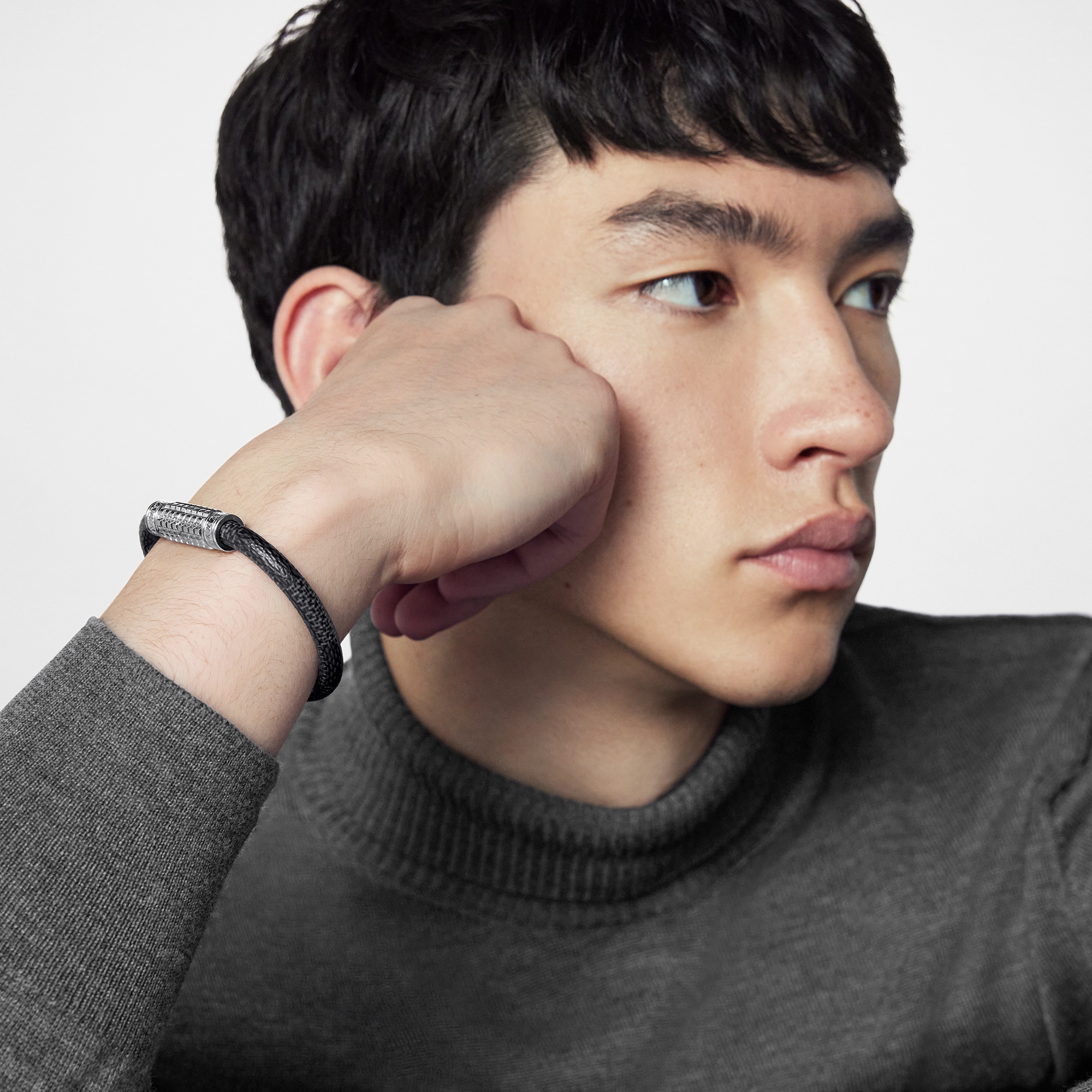 Bracciale Digit Tela Damier Graphite Uomo Fashion Bijoux Tutta la Gioielleria | LOUIS VUITTON (Zoom prodotto)