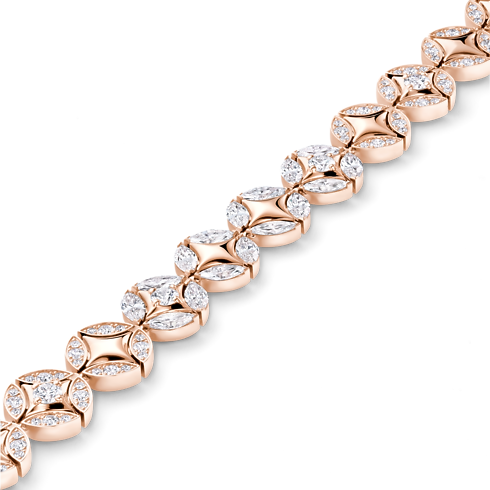 Bracciale Galaxie, oro rosa e diamanti Les Extraordinaires Gioielli Bracciali | LOUIS VUITTON (Zoom prodotto)