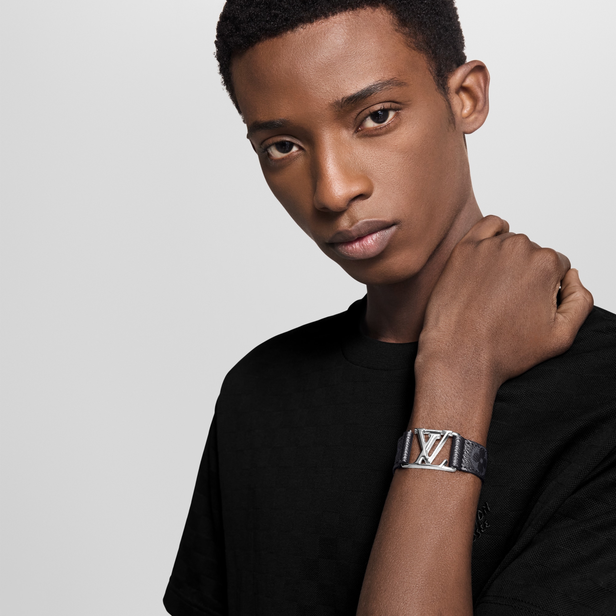 Bracciale Hockenheim Tela Monogram Eclipse Uomo Fashion Bijoux Tutta la Gioielleria | LOUIS VUITTON (Zoom prodotto)