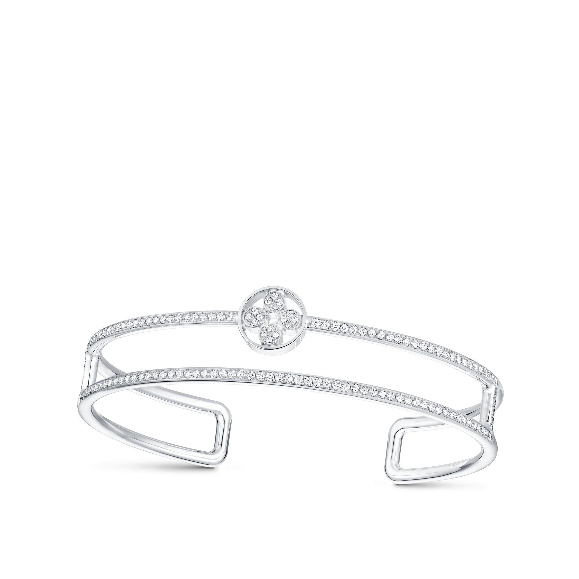 Bracciale Idylle Blossom a doppio filo, oro bianco e diamanti  Gioielli Categorie Tutta la Gioielleria | LOUIS VUITTON (Zoom prodotto)