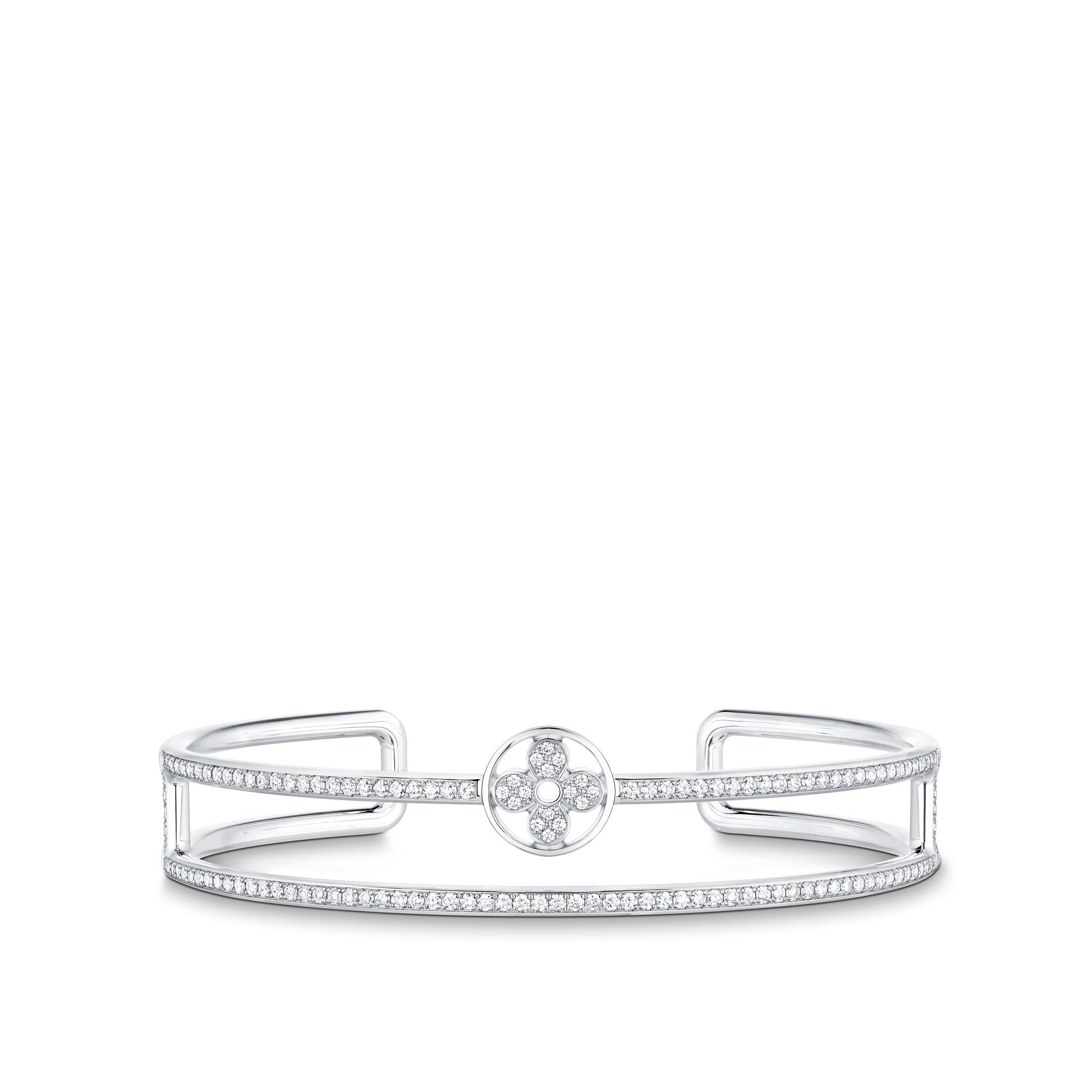 Bracciale Idylle Blossom a doppio filo, oro bianco e diamanti  Gioielli Categorie Tutta la Gioielleria | LOUIS VUITTON (Zoom prodotto)