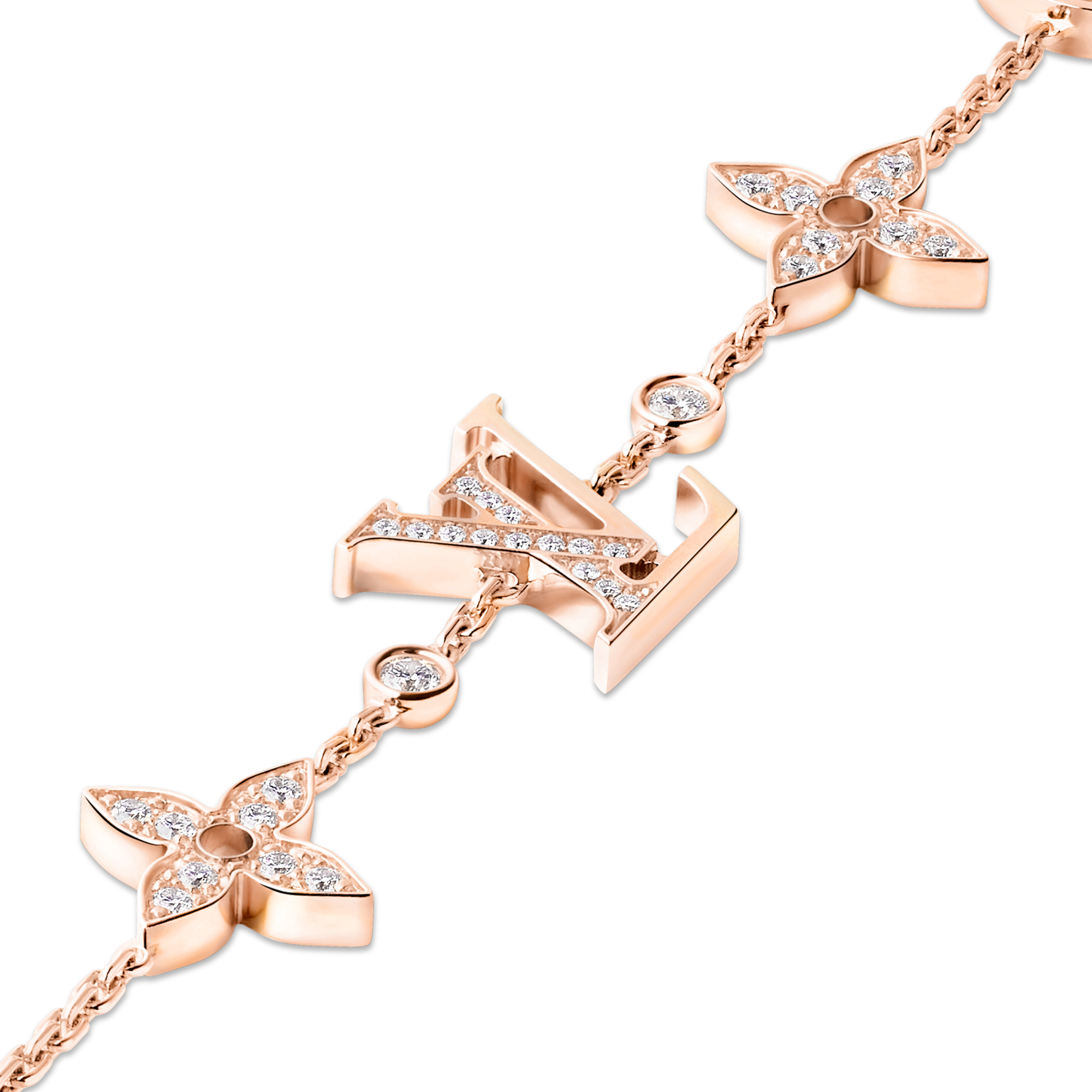 Bracciale Idylle Blossom con motivo multiplo, oro rosa e diamanti  Gioielli Categorie Bracciali | LOUIS VUITTON (Zoom prodotto)