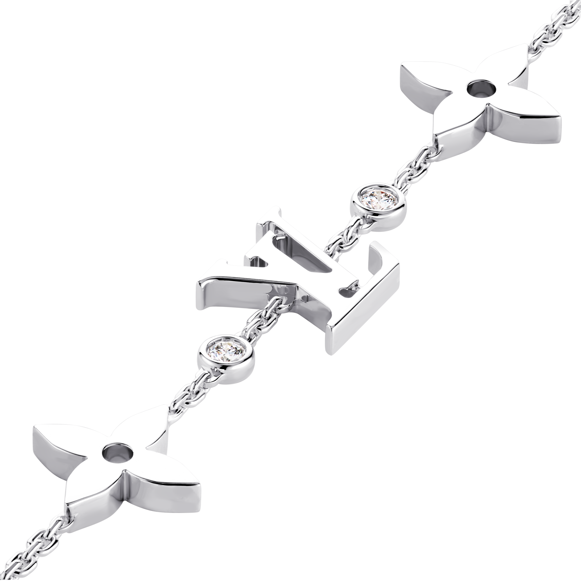 BRACCIALE IDYLLE BLOSSOM MONOGRAM, ORO BIANCO E DIAMANTI  Gioielli Categorie Tutta la Gioielleria | LOUIS VUITTON (Zoom prodotto)