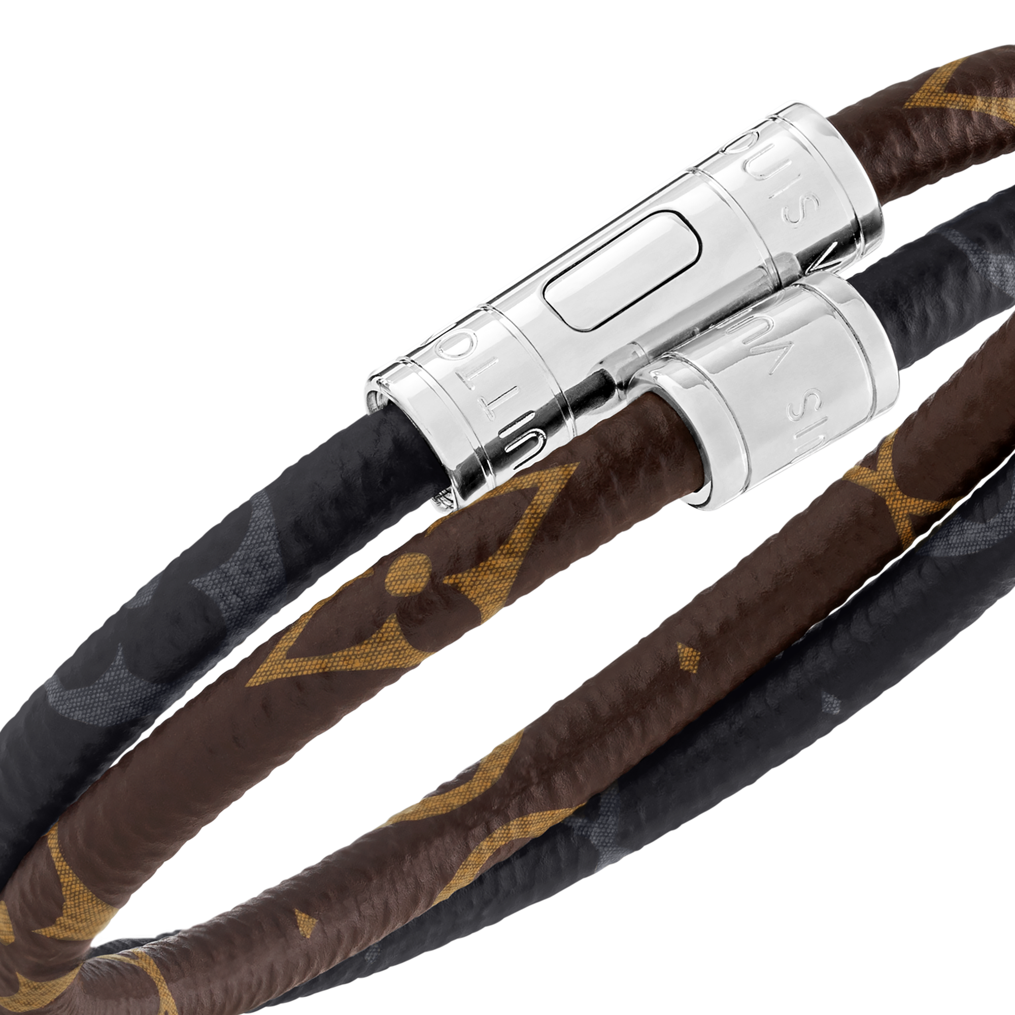 Bracciale in pelle Keep It Double Tela Monogram Uomo Fashion Bijoux Bracciali | LOUIS VUITTON (Zoom prodotto)