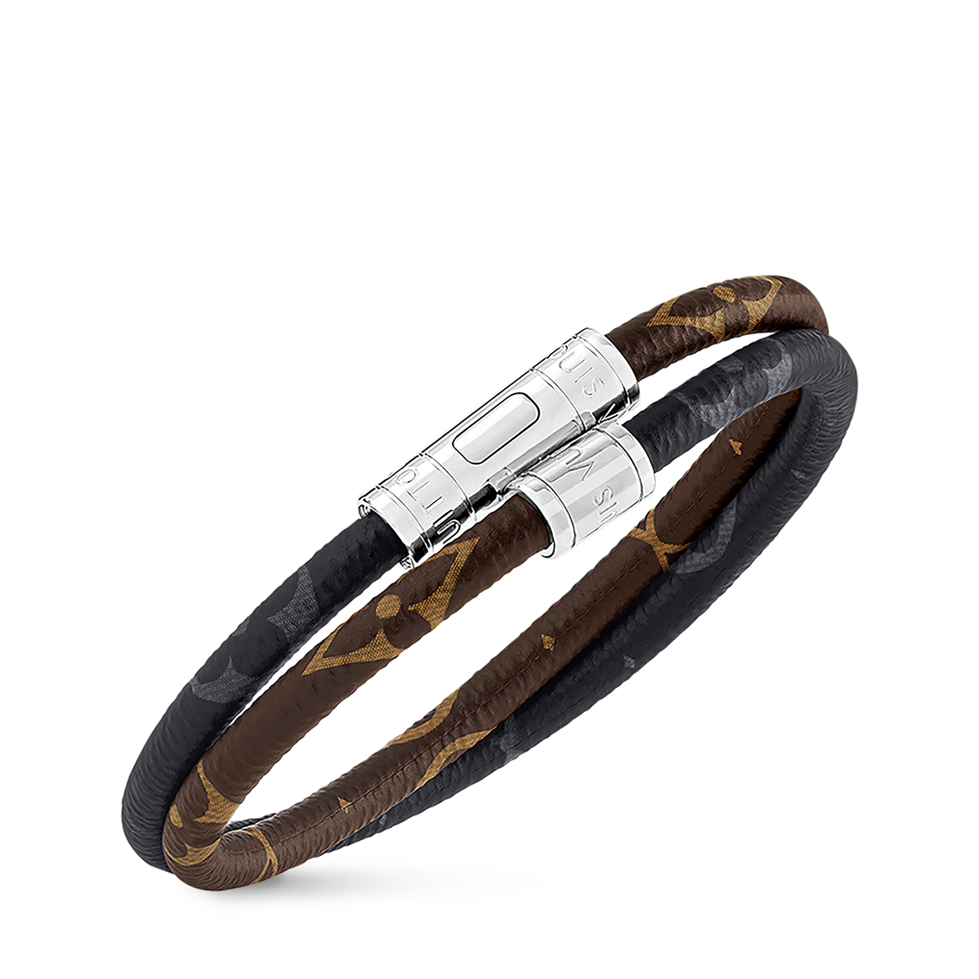 Bracciale in pelle Keep It Double Tela Monogram Uomo Fashion Bijoux Bracciali | LOUIS VUITTON (Zoom prodotto)