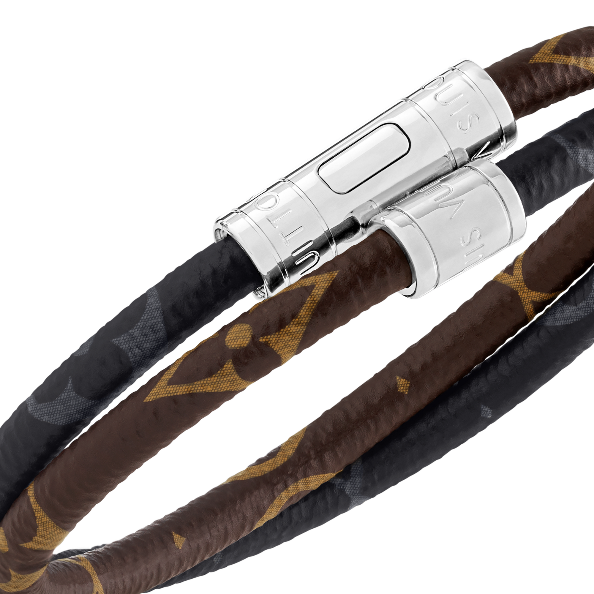 Bracciale in pelle Keep It Double Tela Monogram Uomo Fashion Bijoux Bracciali | LOUIS VUITTON (Zoom prodotto)