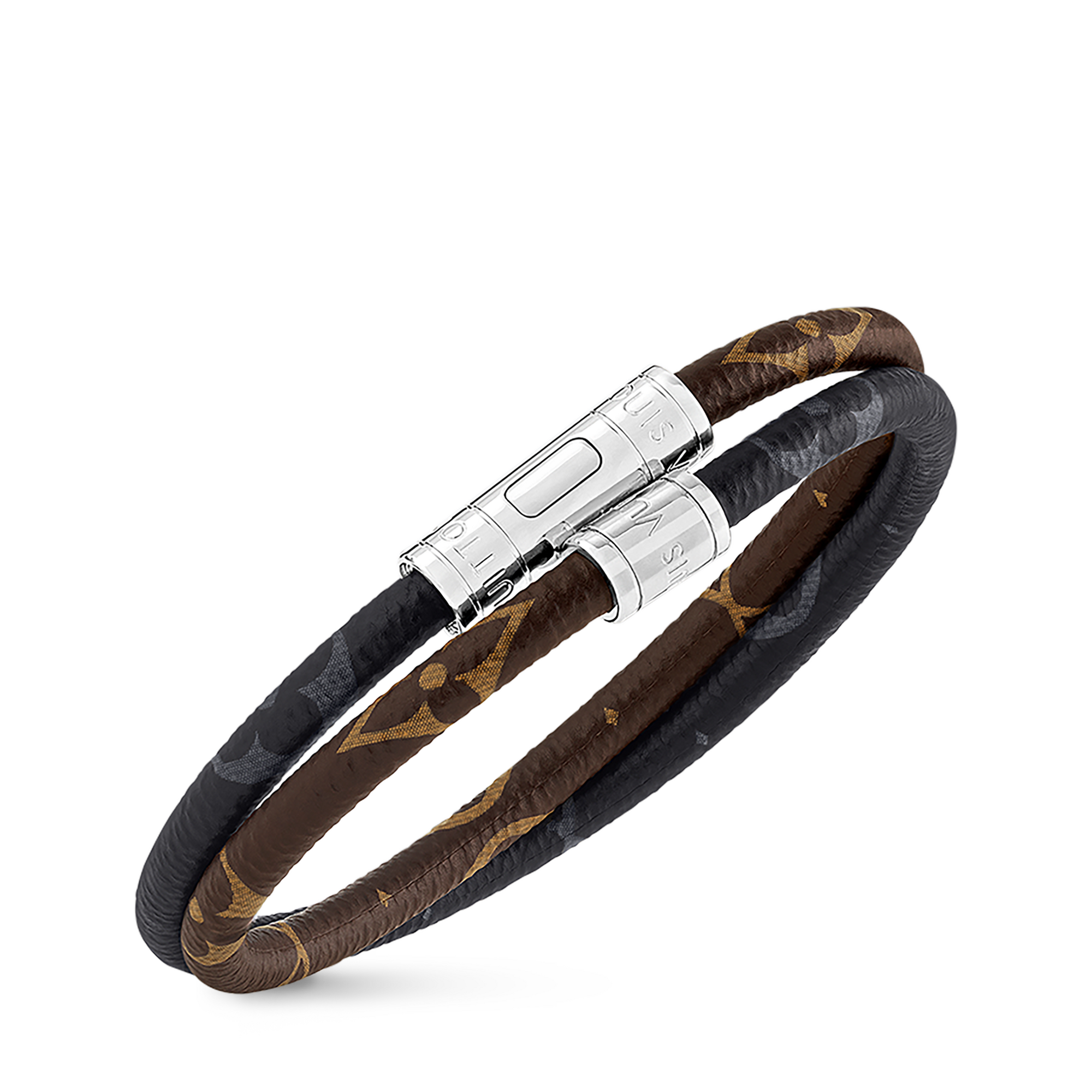 Bracciale in pelle Keep It Double Tela Monogram Uomo Fashion Bijoux Bracciali | LOUIS VUITTON (Zoom prodotto)