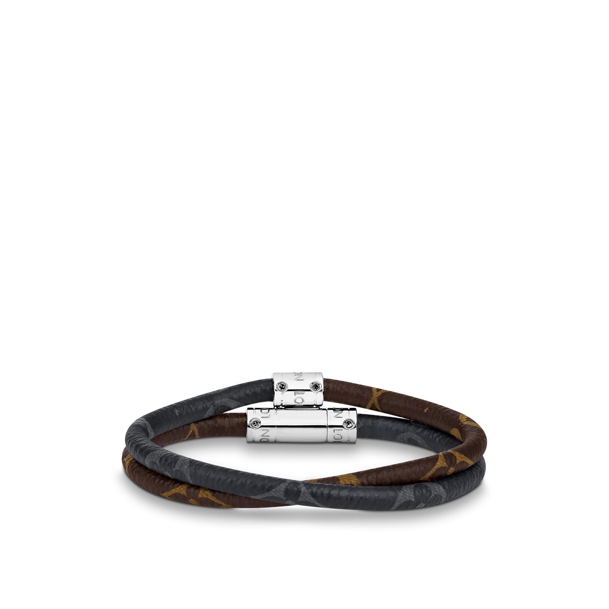 Bracciale in pelle Keep It Double Tela Monogram Uomo Fashion Bijoux Bracciali | LOUIS VUITTON (Zoom prodotto)
