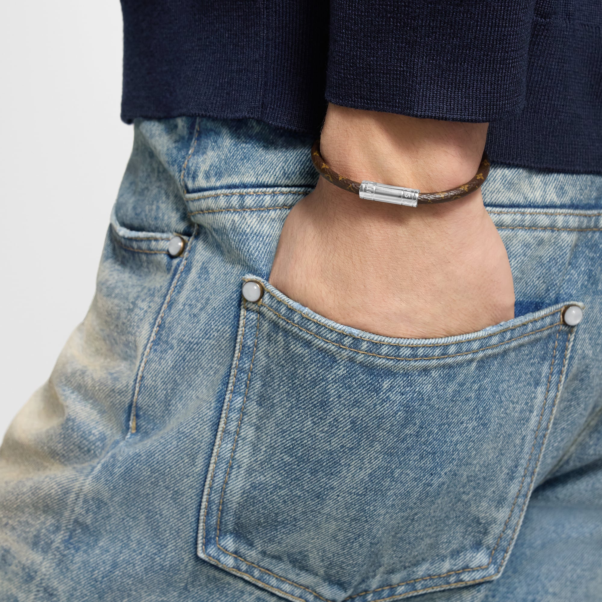 Bracciale Keep It Tela Monogram Uomo Fashion Bijoux Bracciali | LOUIS VUITTON (Zoom prodotto)