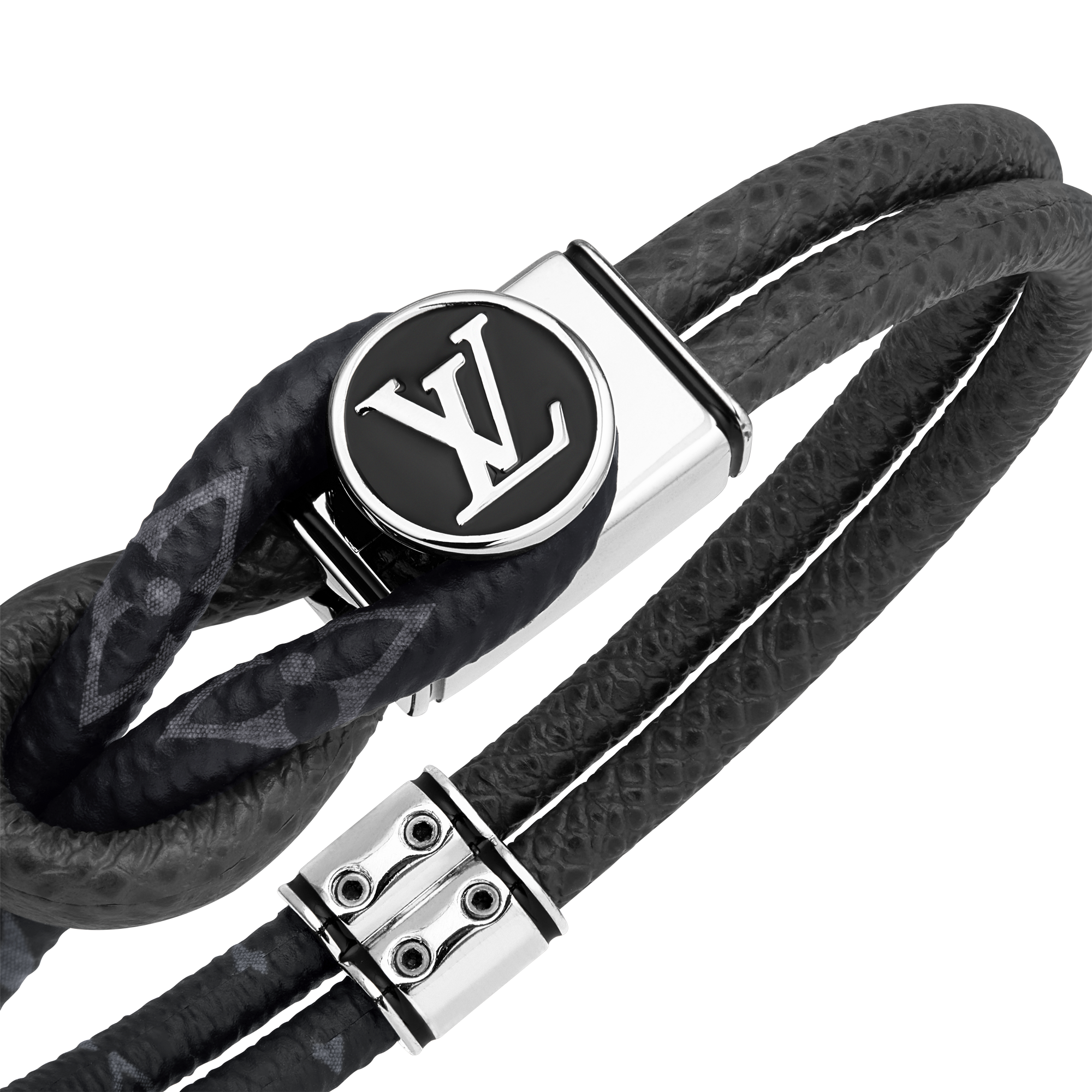 Bracciale Loop It Tela Monogram Eclipse Uomo Fashion Bijoux Tutta la Gioielleria | LOUIS VUITTON (Zoom prodotto)