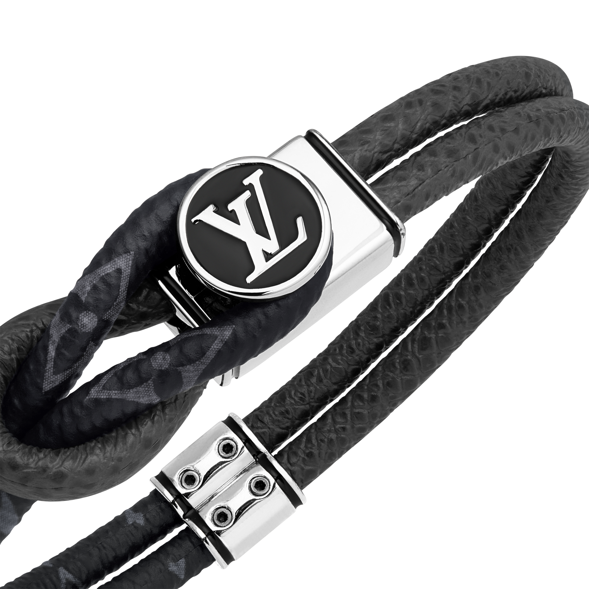 Bracciale Loop It Tela Monogram Eclipse Uomo Fashion Bijoux Tutta la Gioielleria | LOUIS VUITTON (Zoom prodotto)