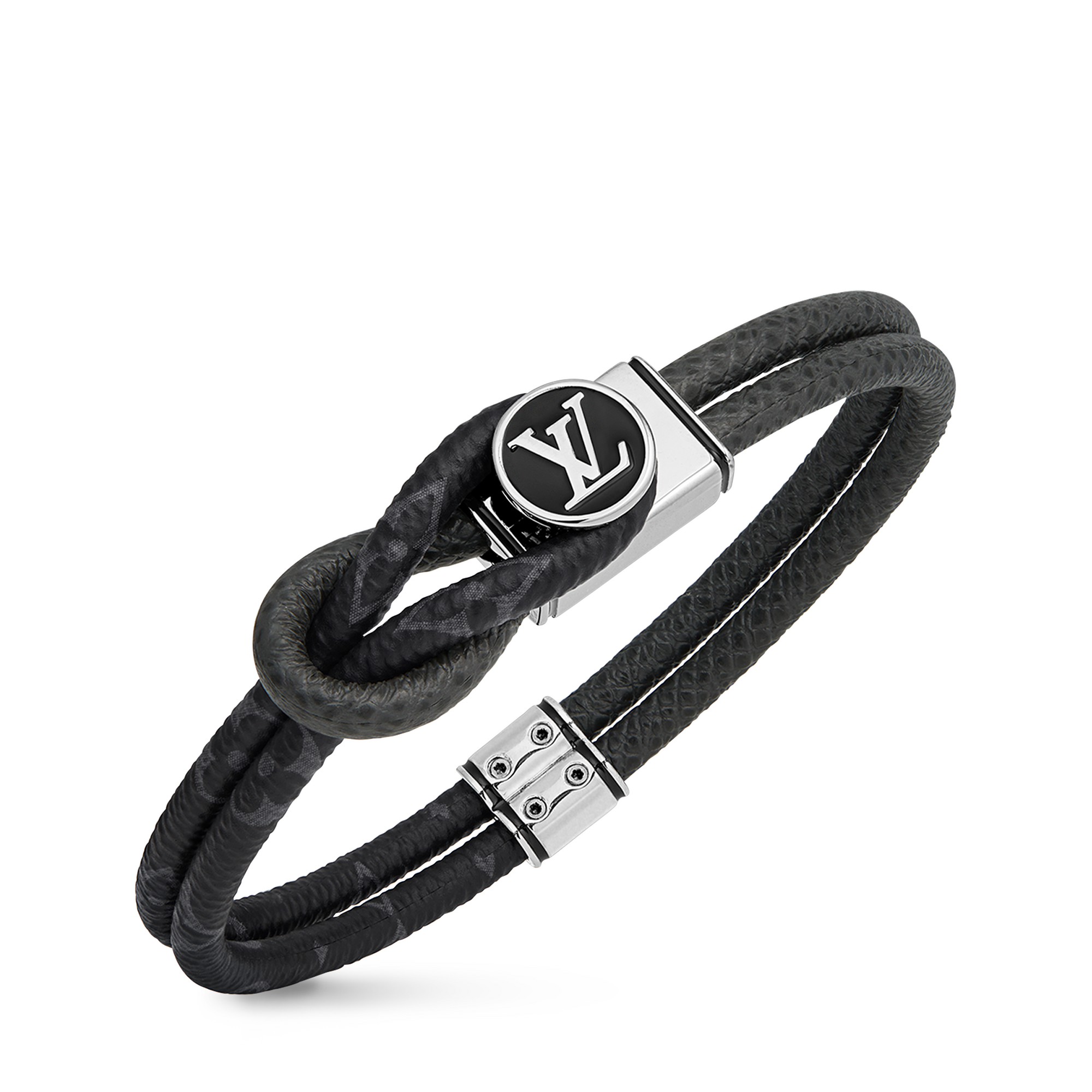 Bracciale Loop It Tela Monogram Eclipse Uomo Fashion Bijoux Tutta la Gioielleria | LOUIS VUITTON (Zoom prodotto)