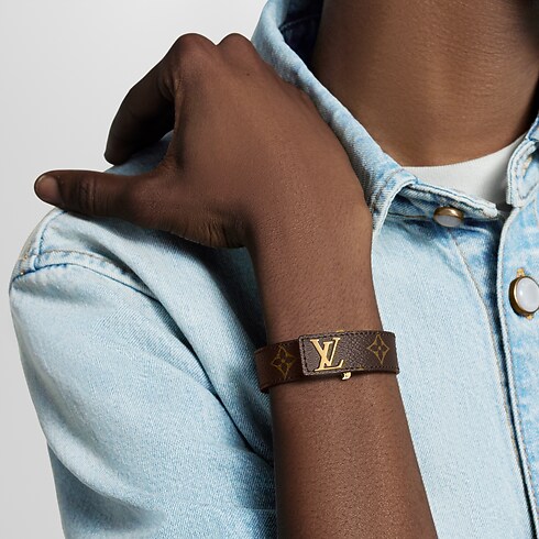 Bracciale LV Slim Tela Monogram Uomo Fashion Bijoux Bracciali | LOUIS VUITTON (Zoom prodotto)