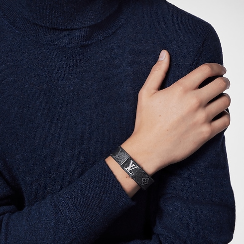 Bracciale LV Slim Tela Monogram Eclipse Uomo Fashion Bijoux Tutta la Gioielleria | LOUIS VUITTON (Zoom prodotto)