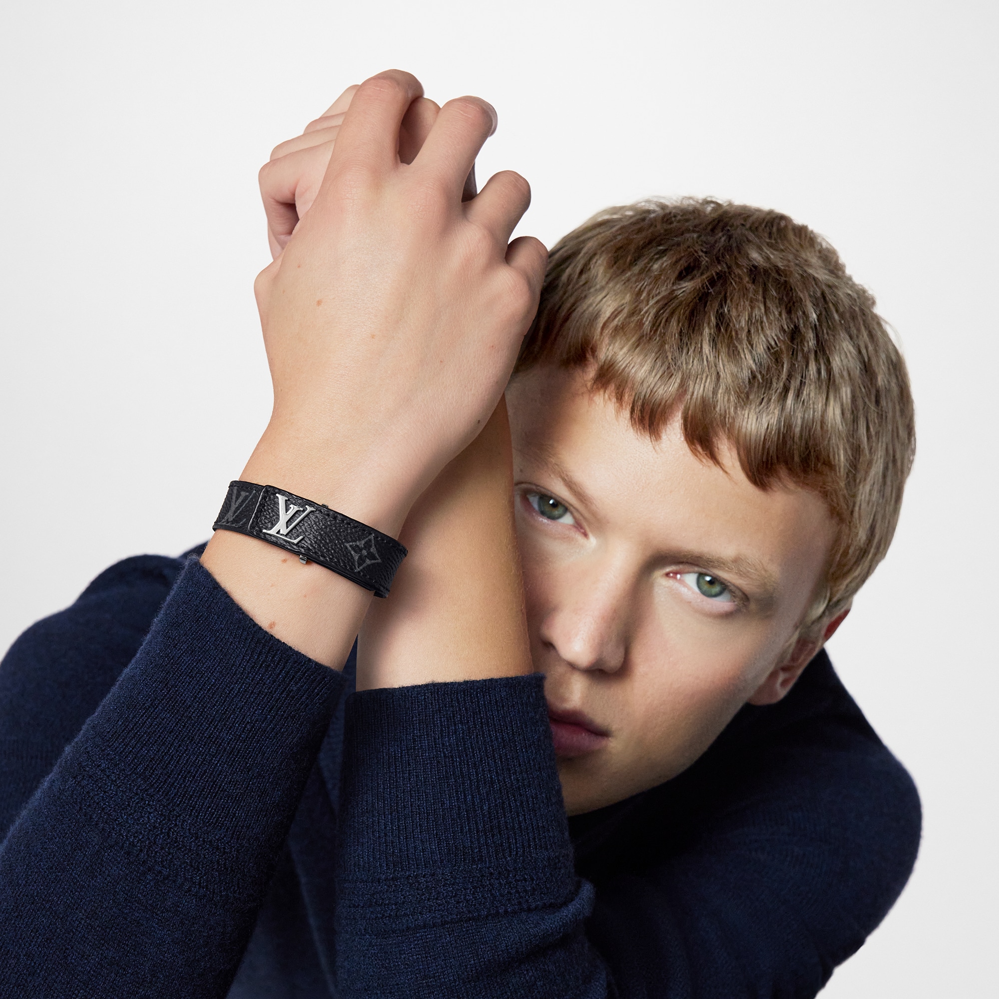 Bracciale LV Slim Tela Monogram Eclipse Uomo Fashion Bijoux Tutta la Gioielleria | LOUIS VUITTON (Zoom prodotto)