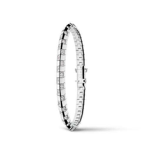 Bracciale medio Le Damier de Louis Vuitton, oro bianco e diamanti Gioielli Categorie Bracciali | LOUIS VUITTON (Zoom prodotto)