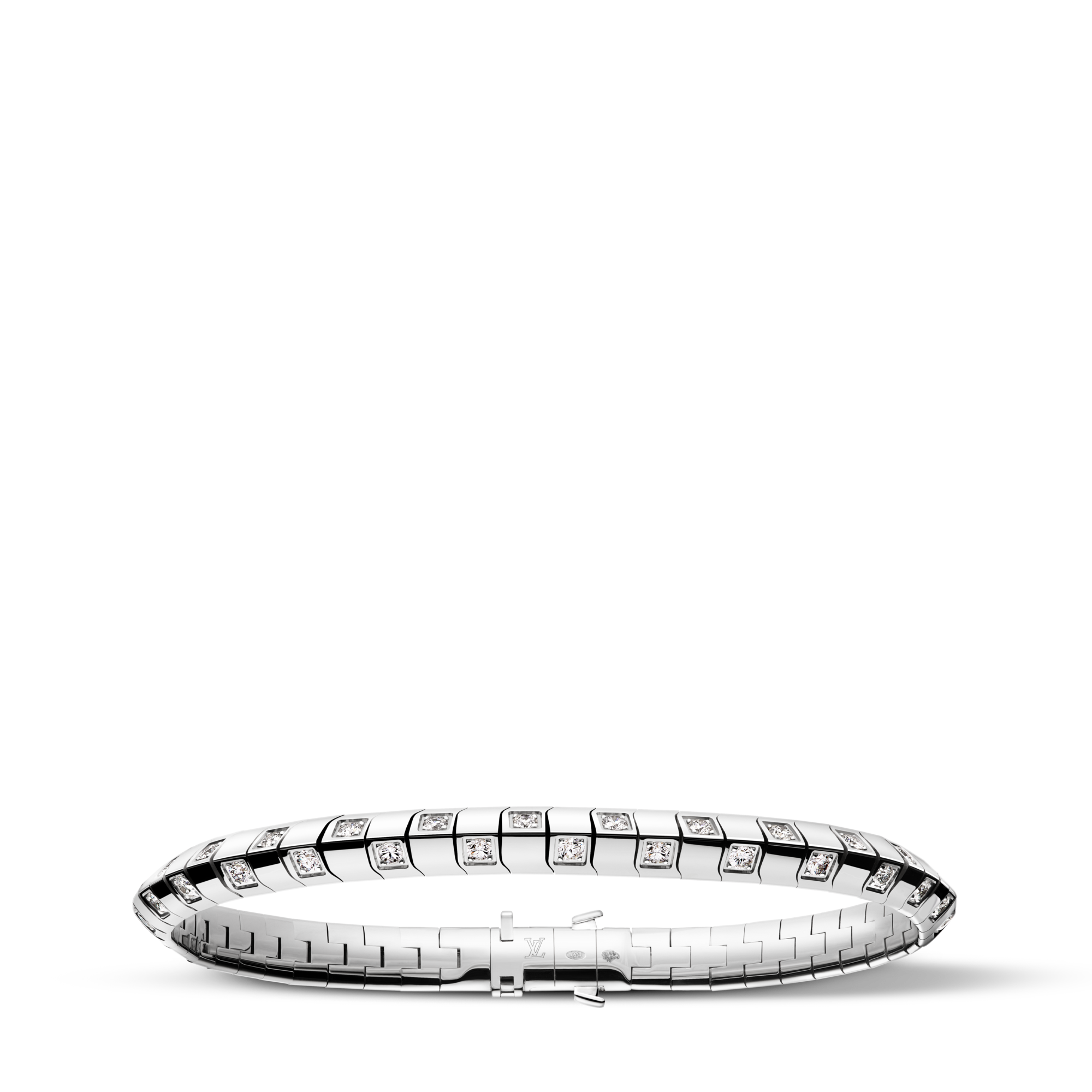 Bracciale medio Le Damier de Louis Vuitton, oro bianco e diamanti  Gioielli Categorie Bracciali | LOUIS VUITTON (Zoom prodotto)