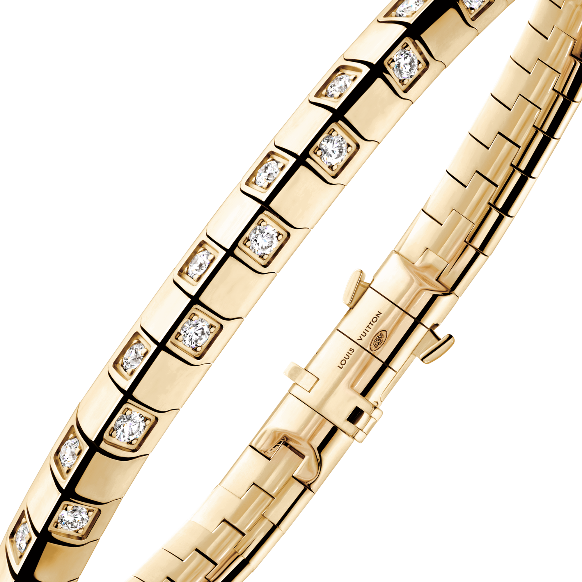 Bracciale medio Le Damier de Louis Vuitton, oro giallo e diamanti  Gioielli Categorie Bracciali | LOUIS VUITTON (Zoom prodotto)
