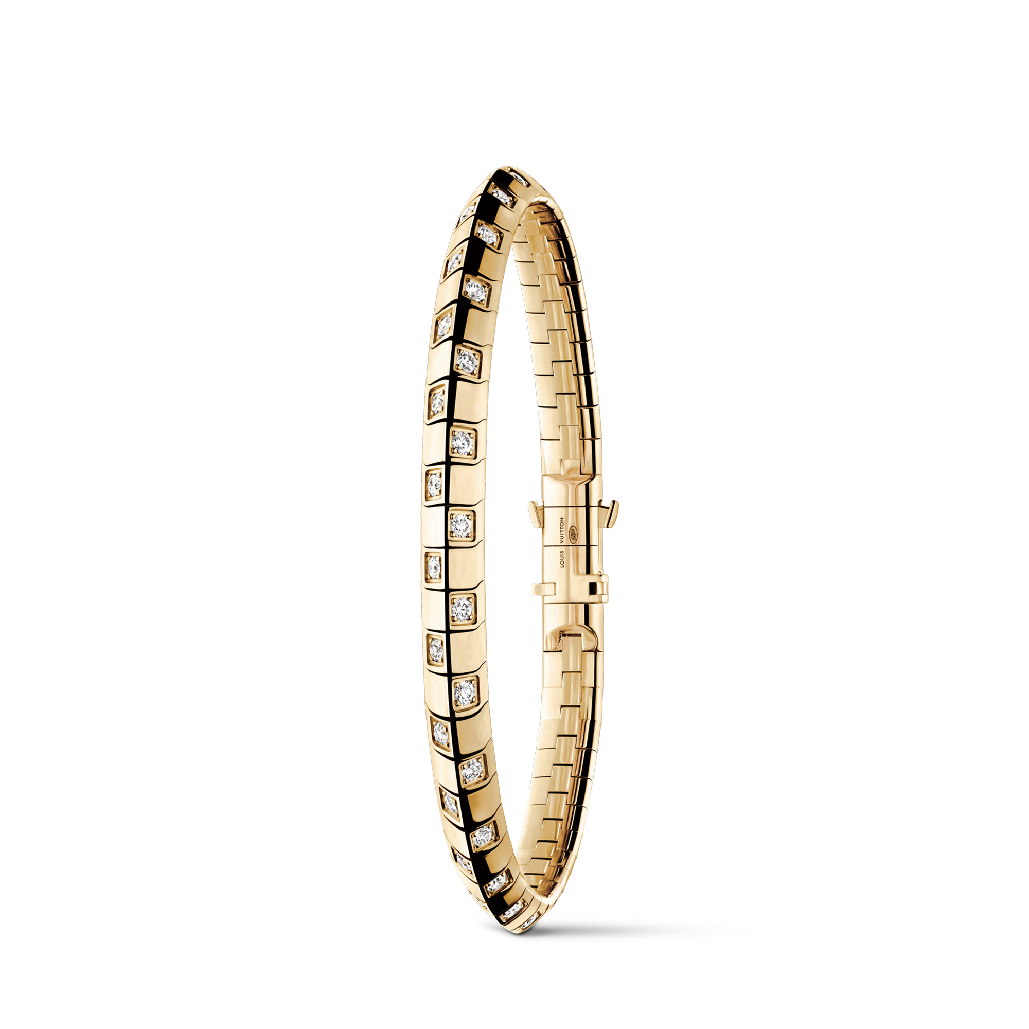 Bracciale medio Le Damier de Louis Vuitton, oro giallo e diamanti  Gioielli Categorie Bracciali | LOUIS VUITTON (Zoom prodotto)
