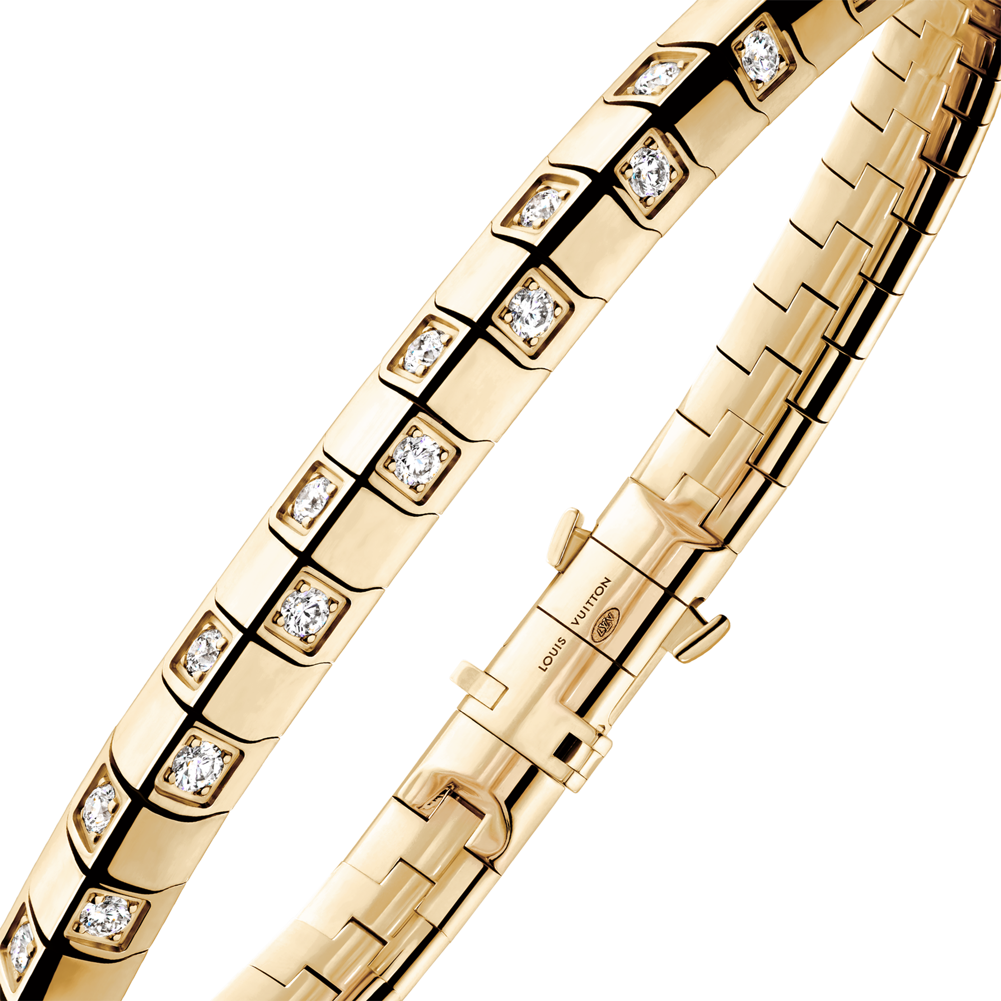 Bracciale medio Le Damier de Louis Vuitton, oro giallo e diamanti  Gioielli Categorie Bracciali | LOUIS VUITTON (Zoom prodotto)