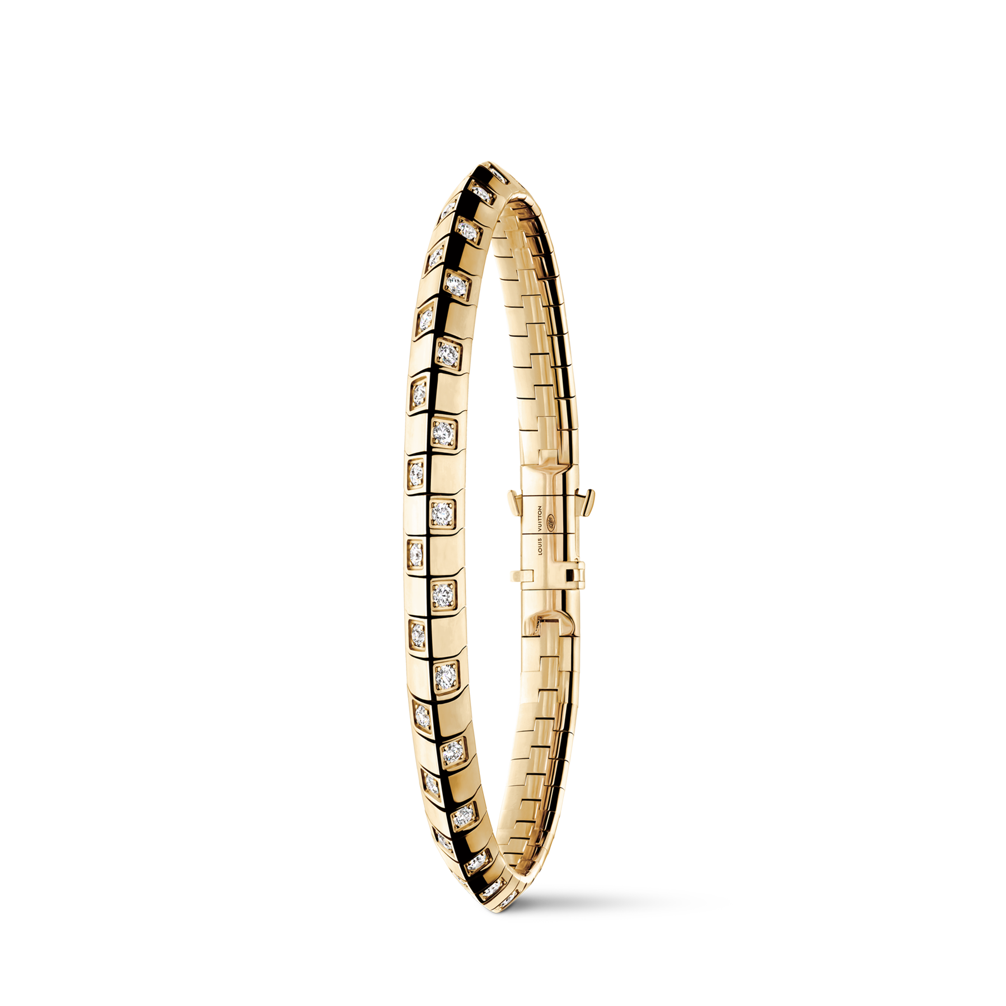 Bracciale medio Le Damier de Louis Vuitton, oro giallo e diamanti  Gioielli Categorie Bracciali | LOUIS VUITTON (Zoom prodotto)