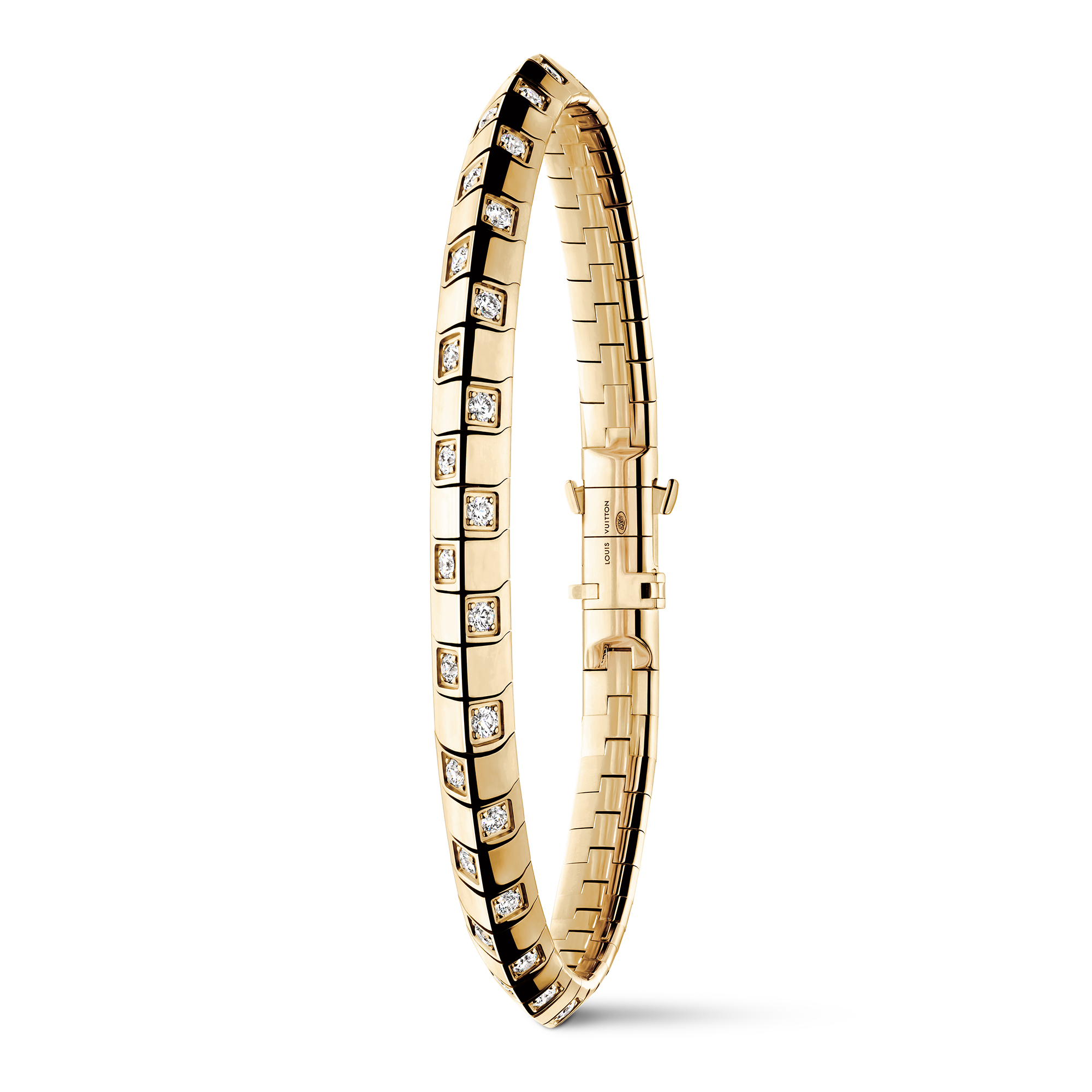 Bracciale medio Le Damier de Louis Vuitton, oro giallo e diamanti  Gioielli Categorie Bracciali | LOUIS VUITTON (Zoom prodotto)