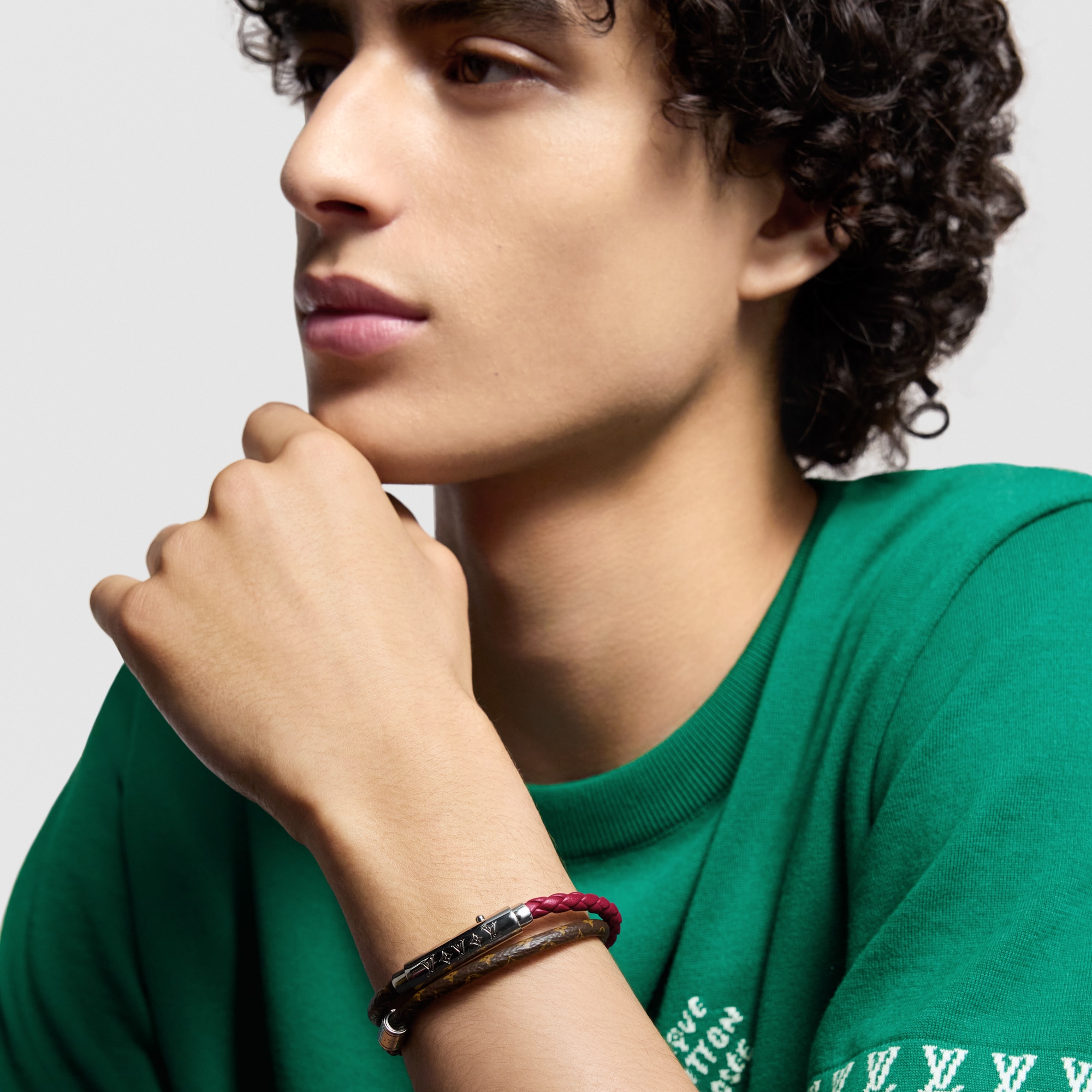 Bracciale Monogram Double Spin Tela Monogram Uomo Fashion Bijoux Bracciali | LOUIS VUITTON (Zoom prodotto)